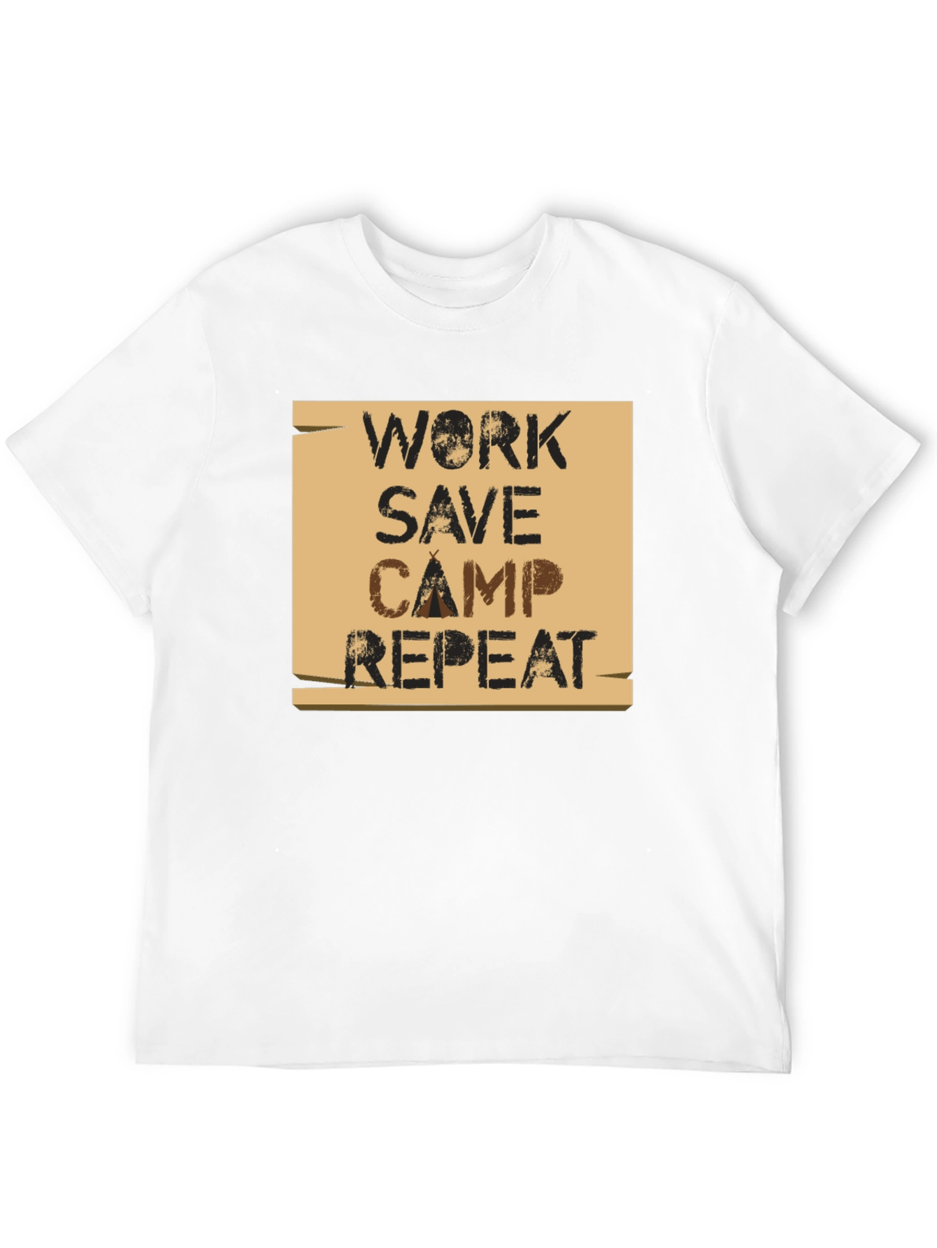 Work Save Camp Repeat Graphic T-Shirt