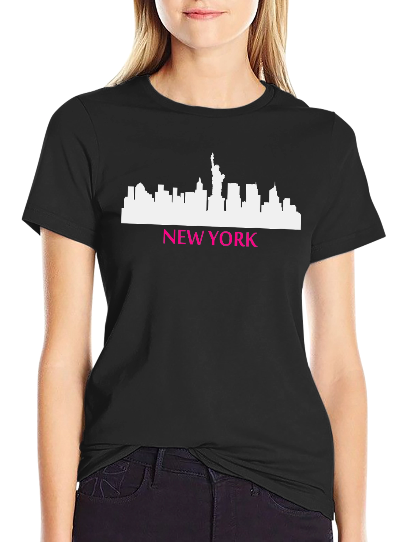 New York Skyline Black T-Shirt