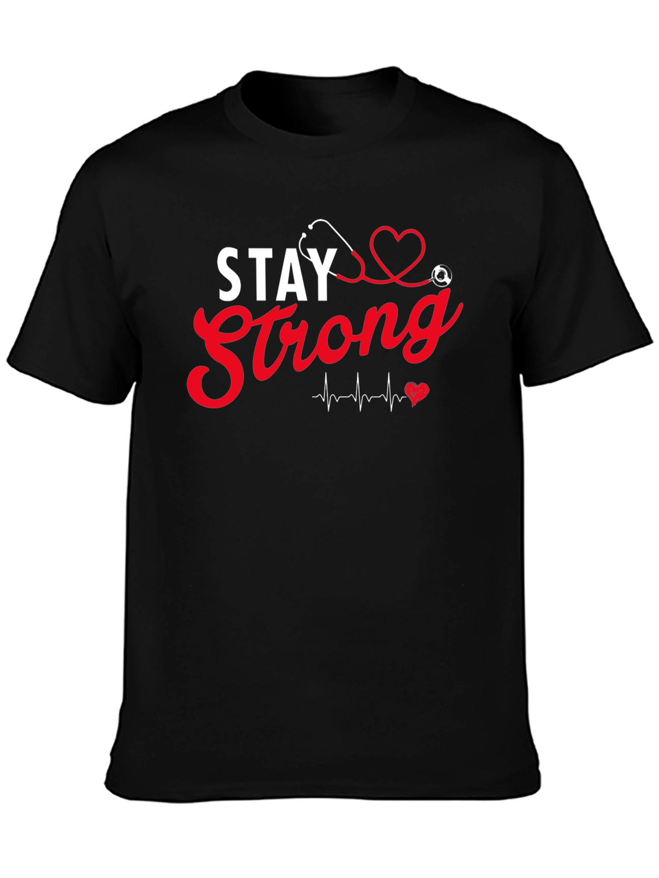 Stay Strong Graphic T-Shirt Black