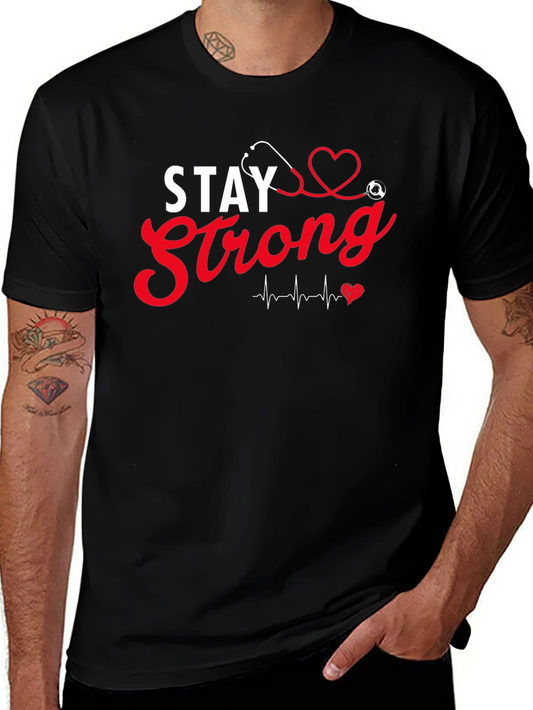 Stay Strong Graphic T-Shirt Black
