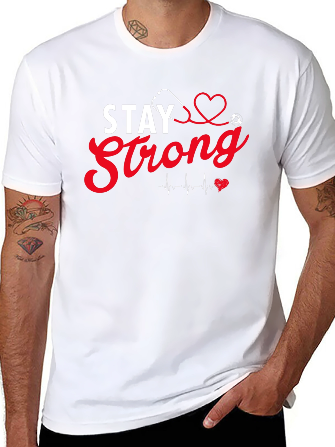 Stay Strong Graphic T-Shirt Black