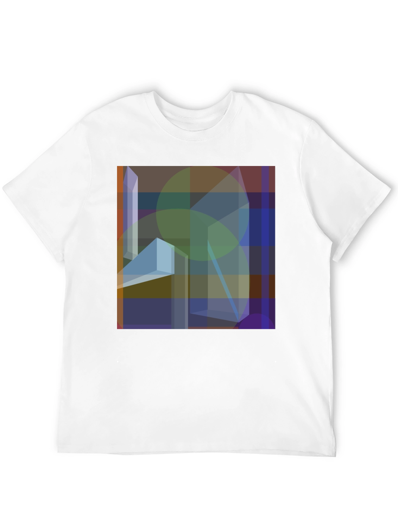 Abstract Geometric Art Graphic Black T-Shirt