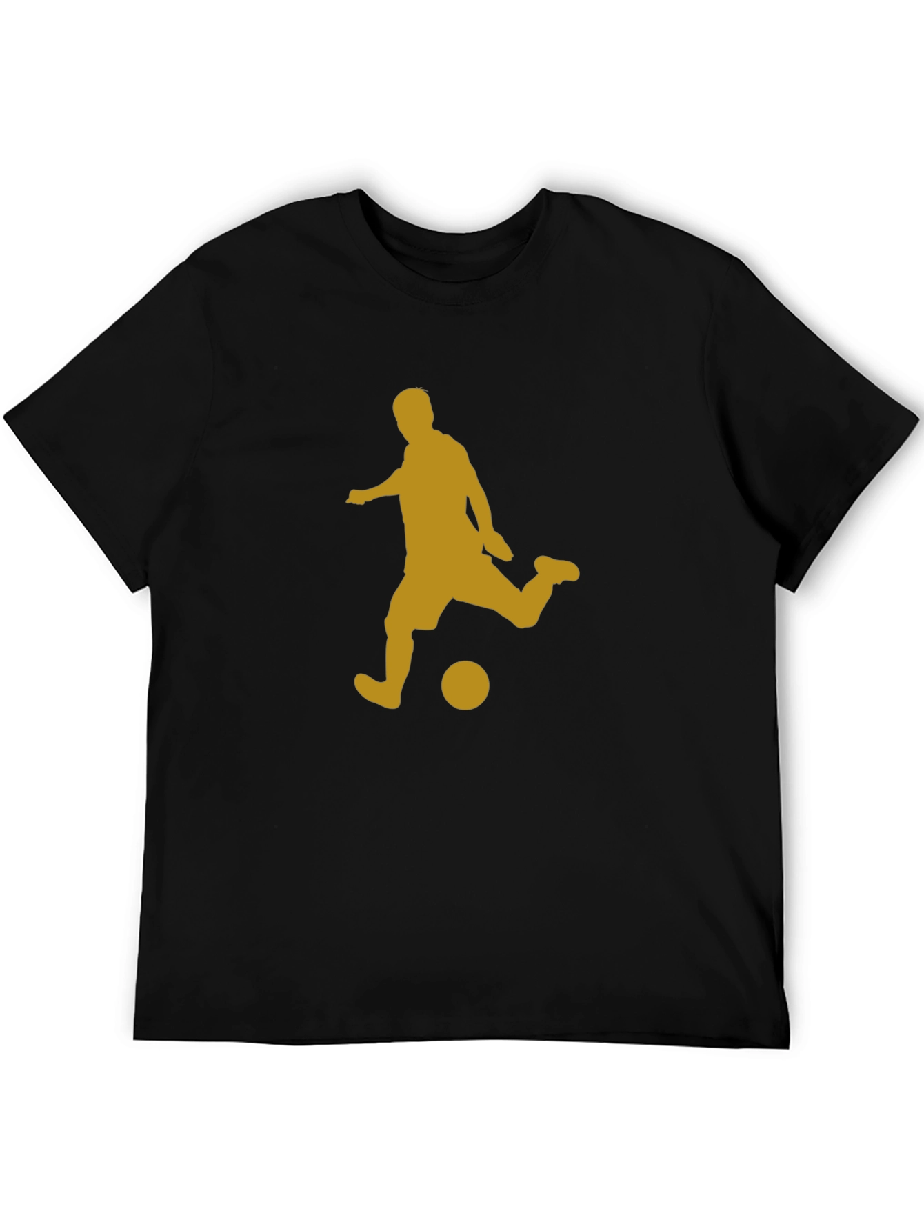 Soccer Silhouette Black T-Shirt