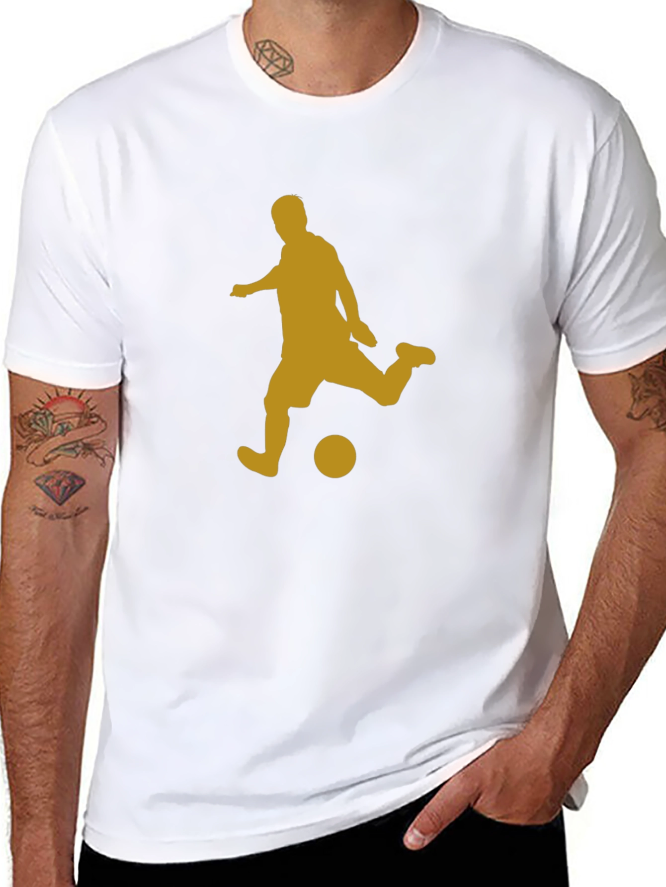 Soccer Silhouette Black T-Shirt