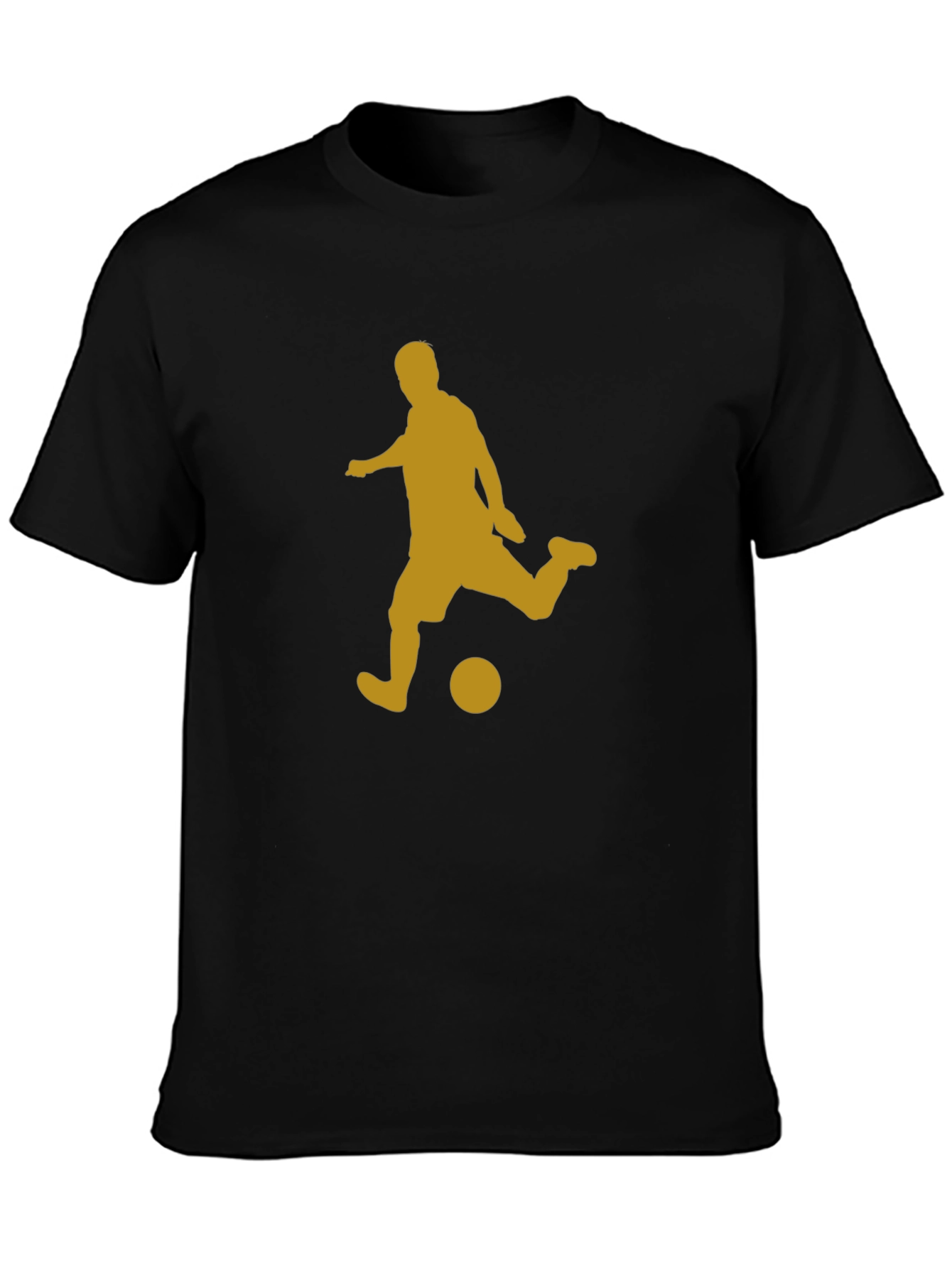 Soccer Silhouette Black T-Shirt