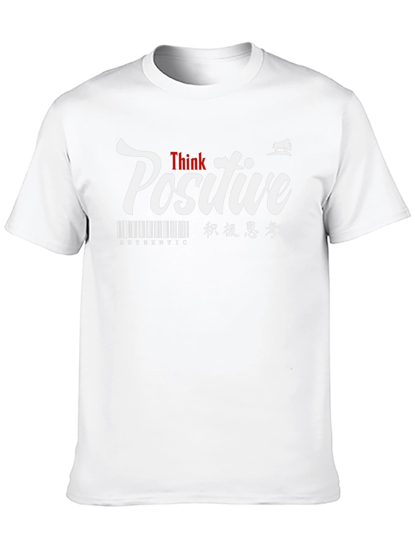 Think Positive Graphic T-Shirt - Black