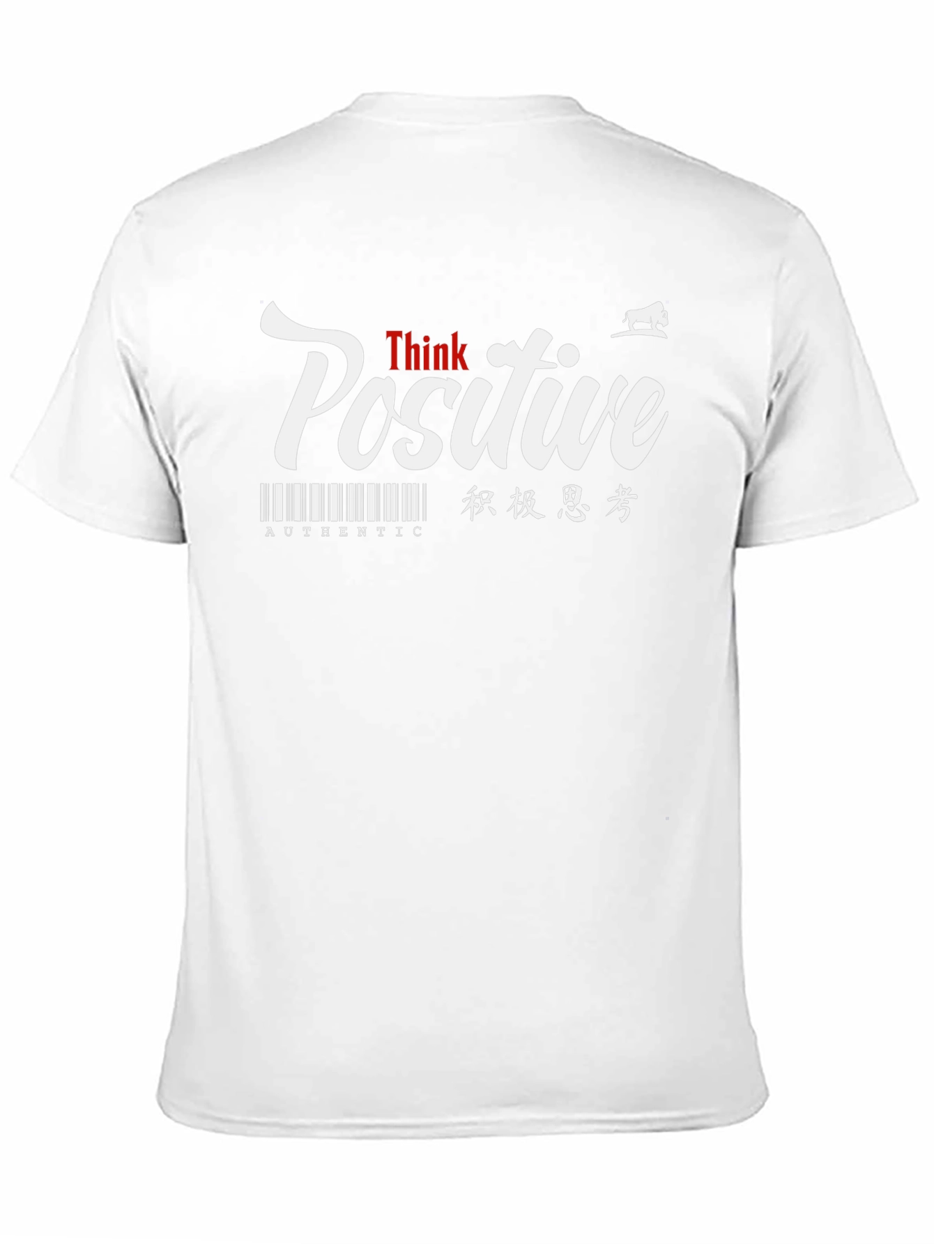Think Positive Graphic T-Shirt - Black