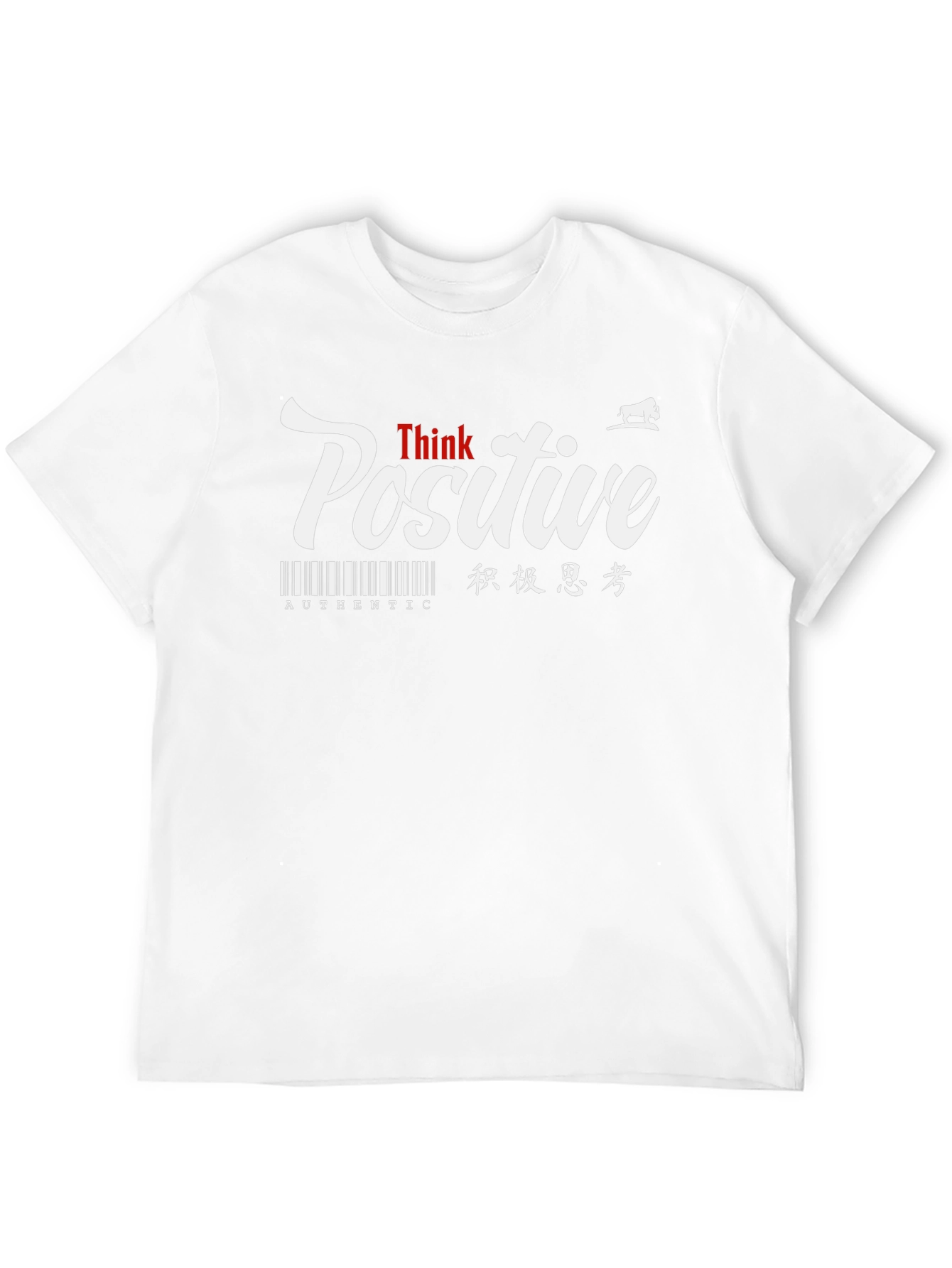 Think Positive Graphic T-Shirt - Black