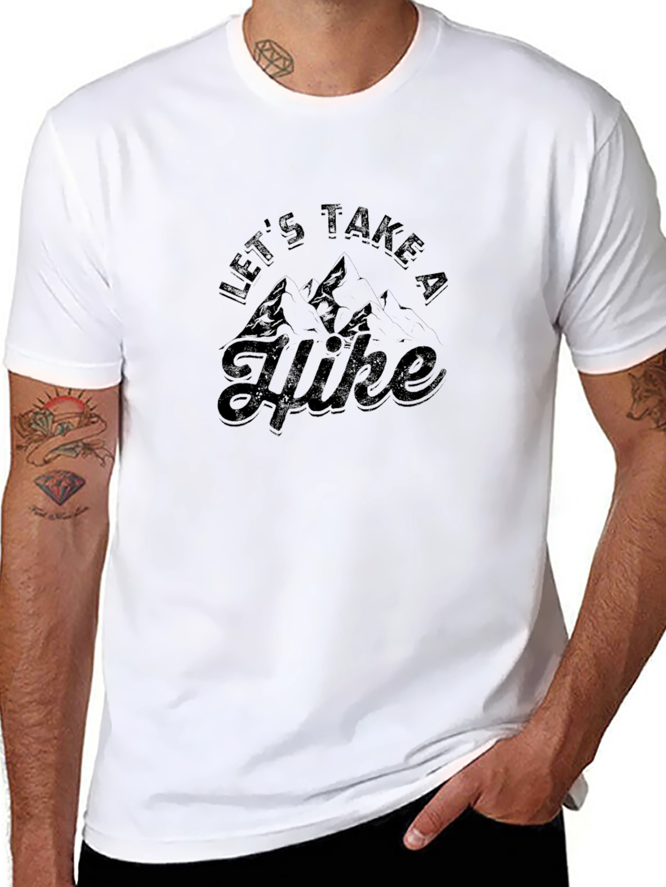 Lets Take A Hike Black Graphic Tee