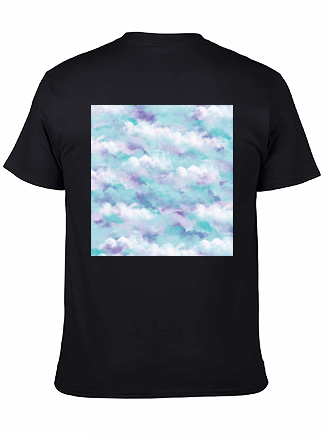 Cloud Print Black T-Shirt