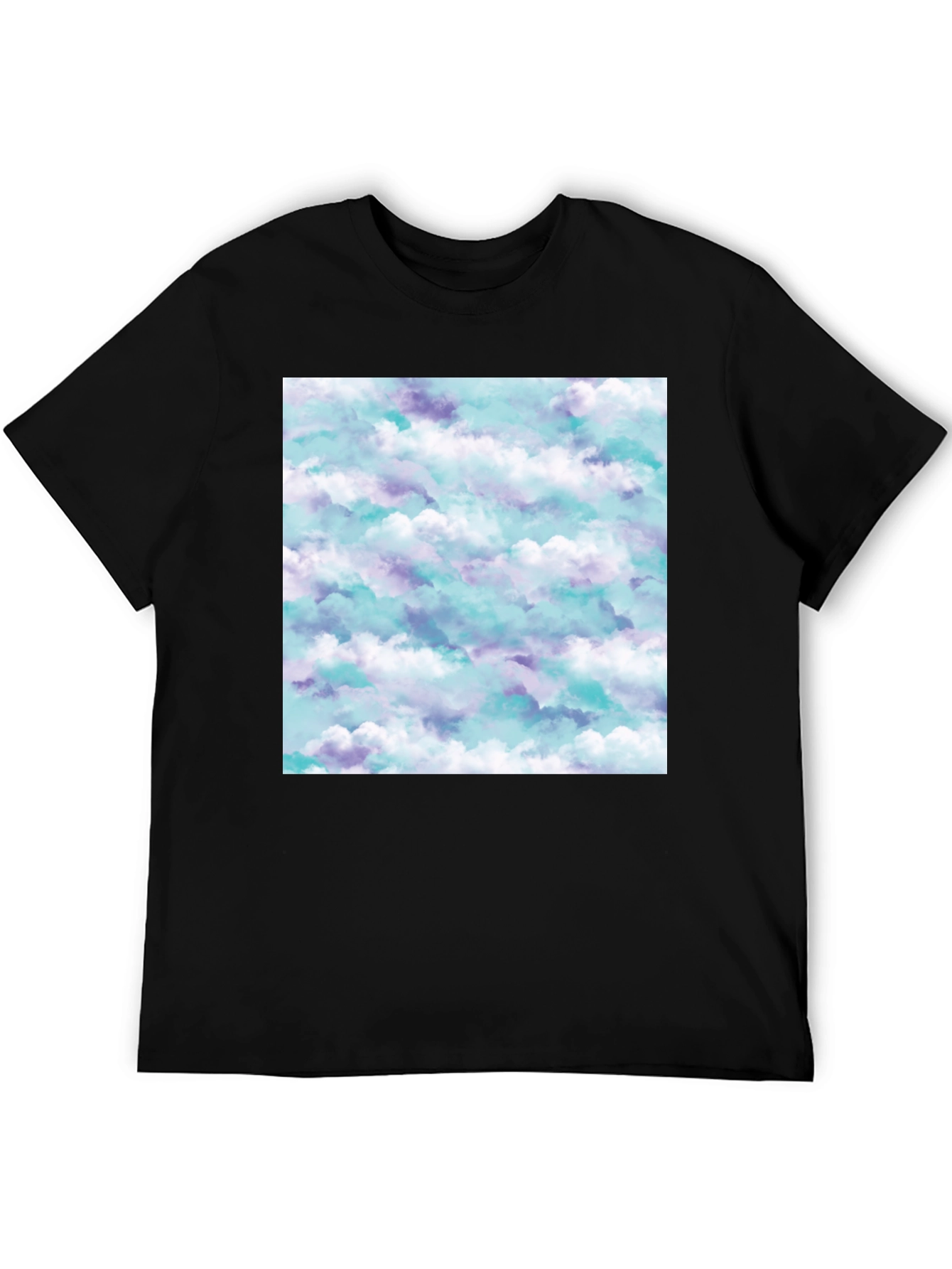 Cloud Print Black T-Shirt