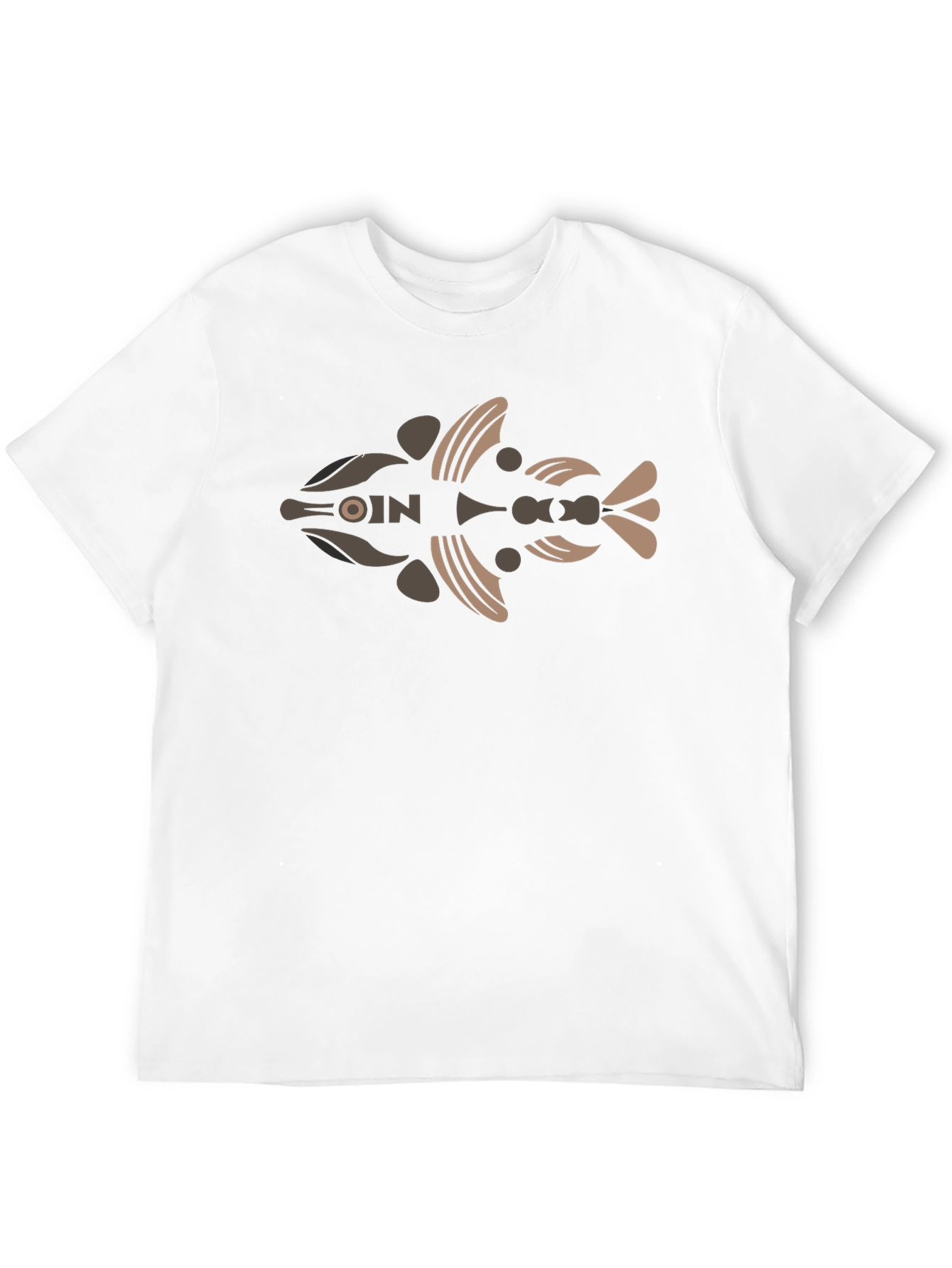 Abstract Fish Graphic T-Shirt - Modern Art Tee