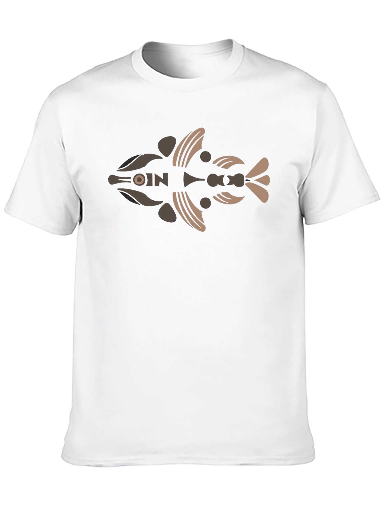 Abstract Fish Graphic T-Shirt - Modern Art Tee