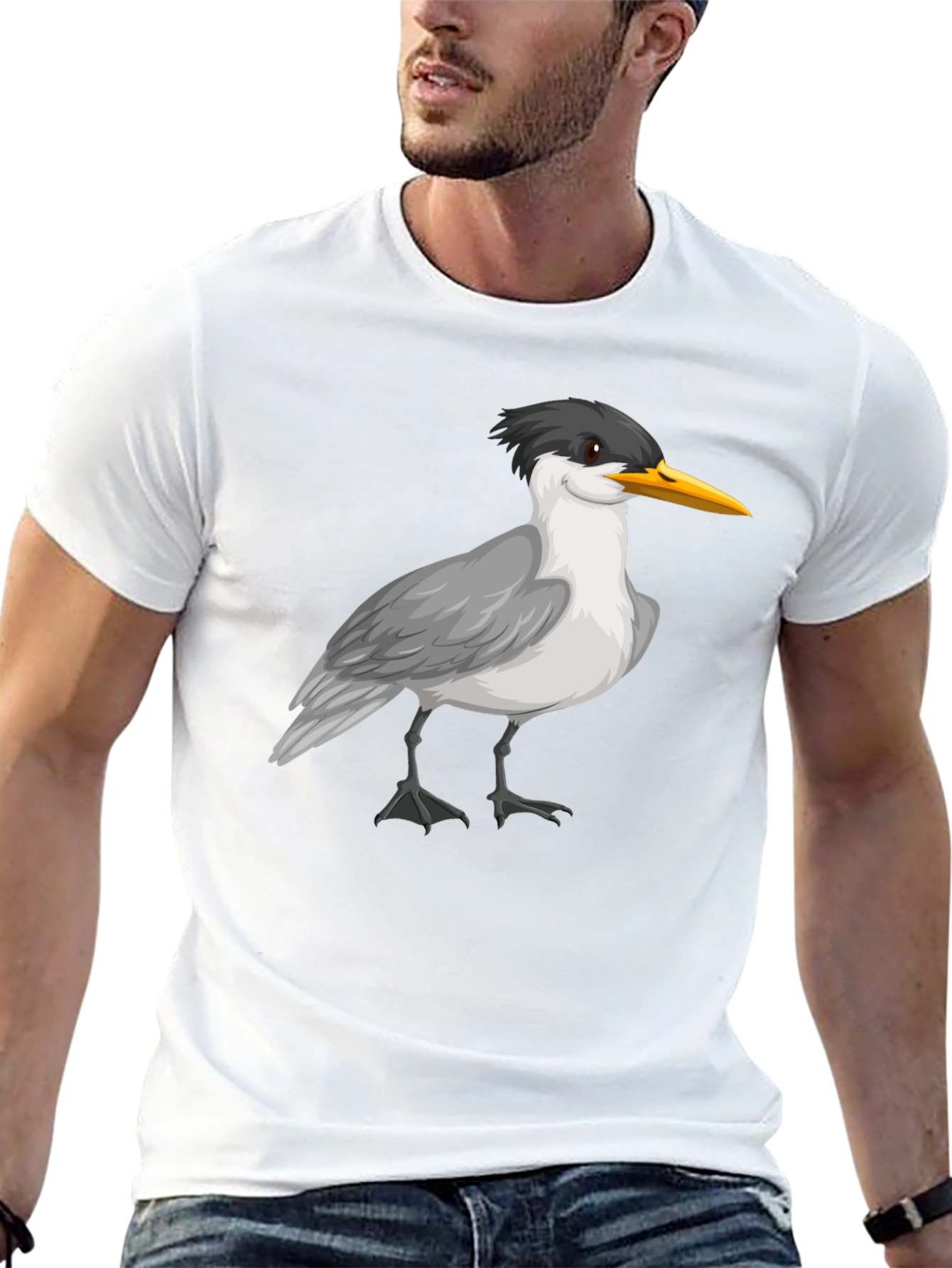 Bird Graphic Black T-Shirt