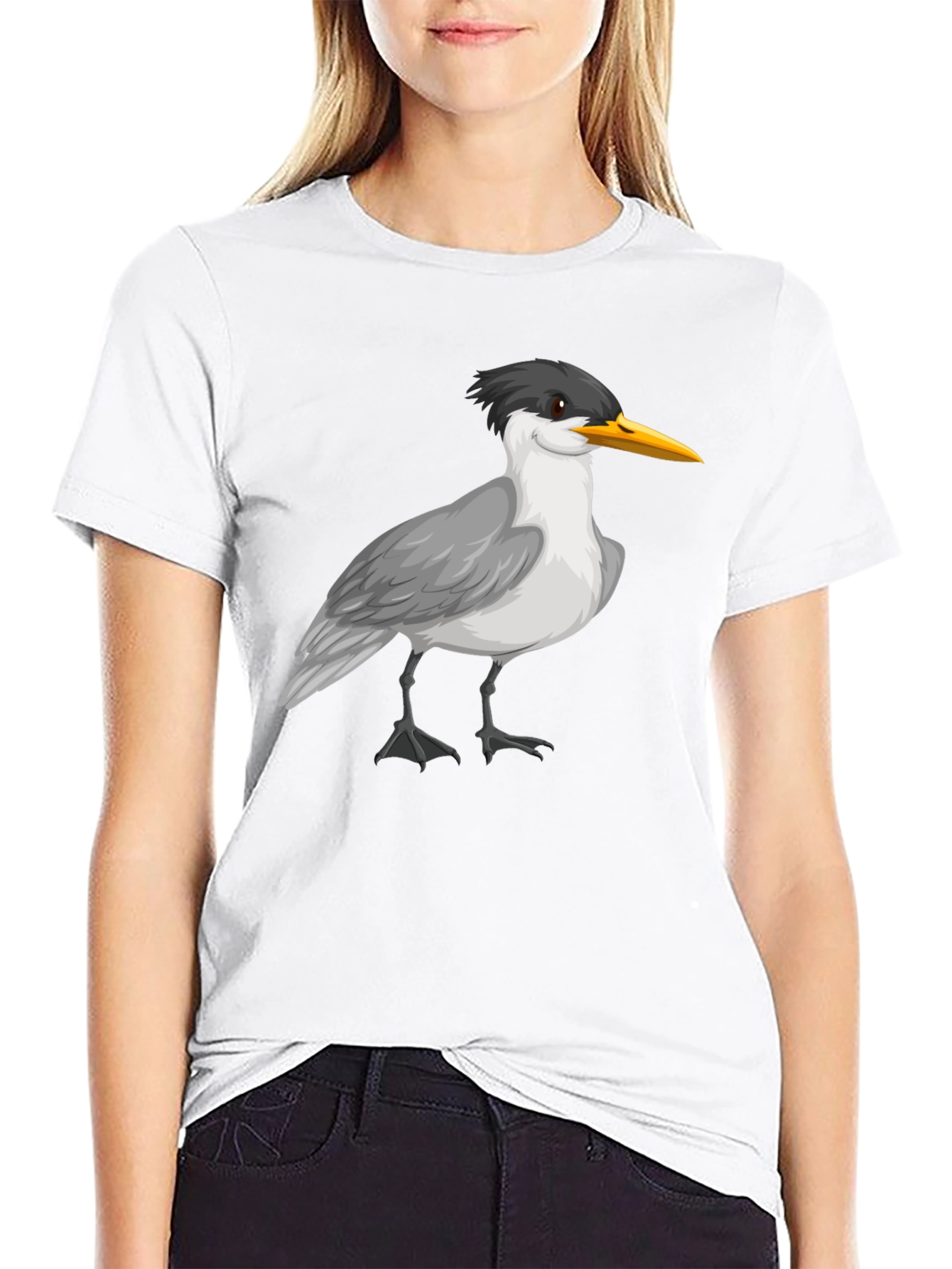 Bird Graphic Black T-Shirt