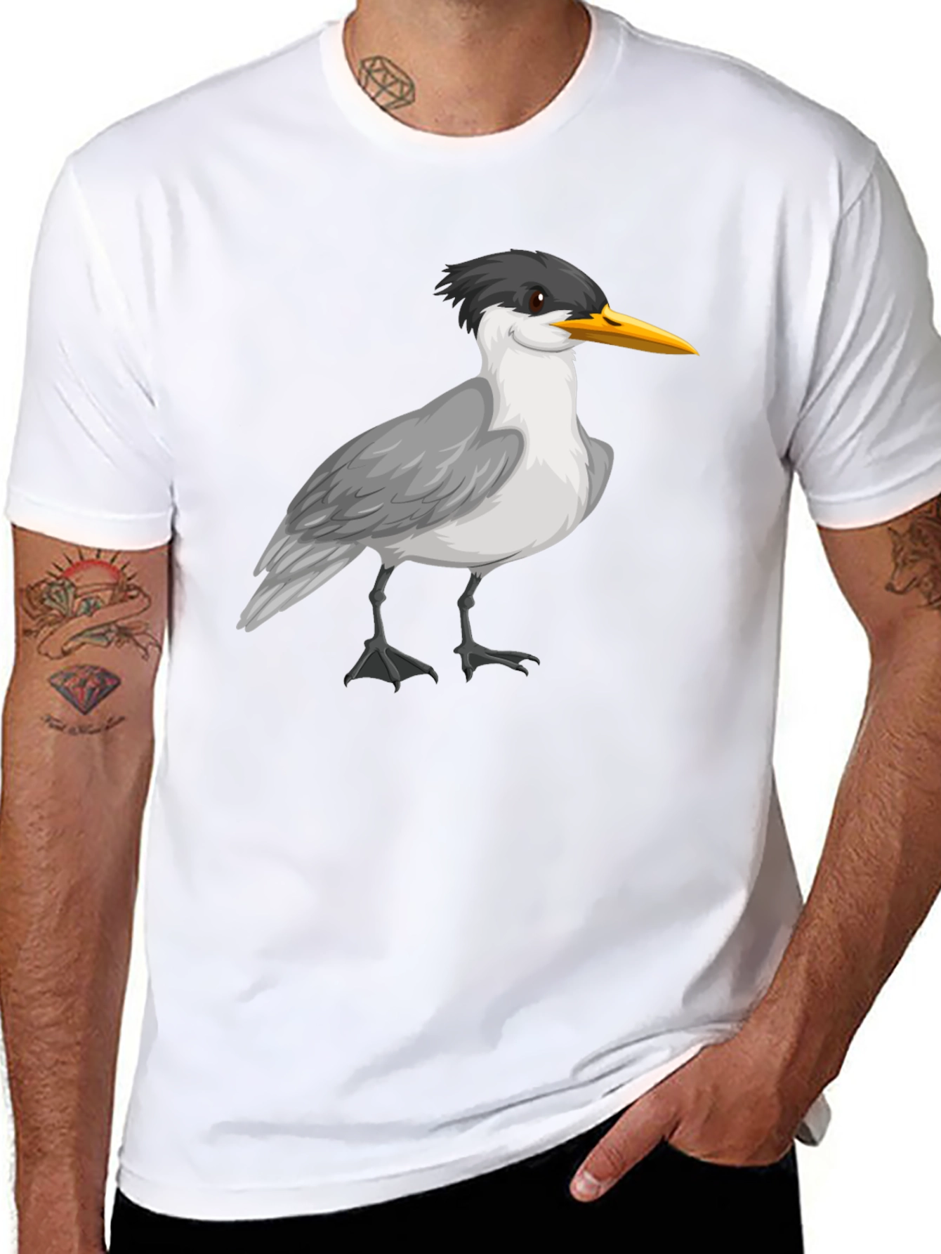 Bird Graphic Black T-Shirt