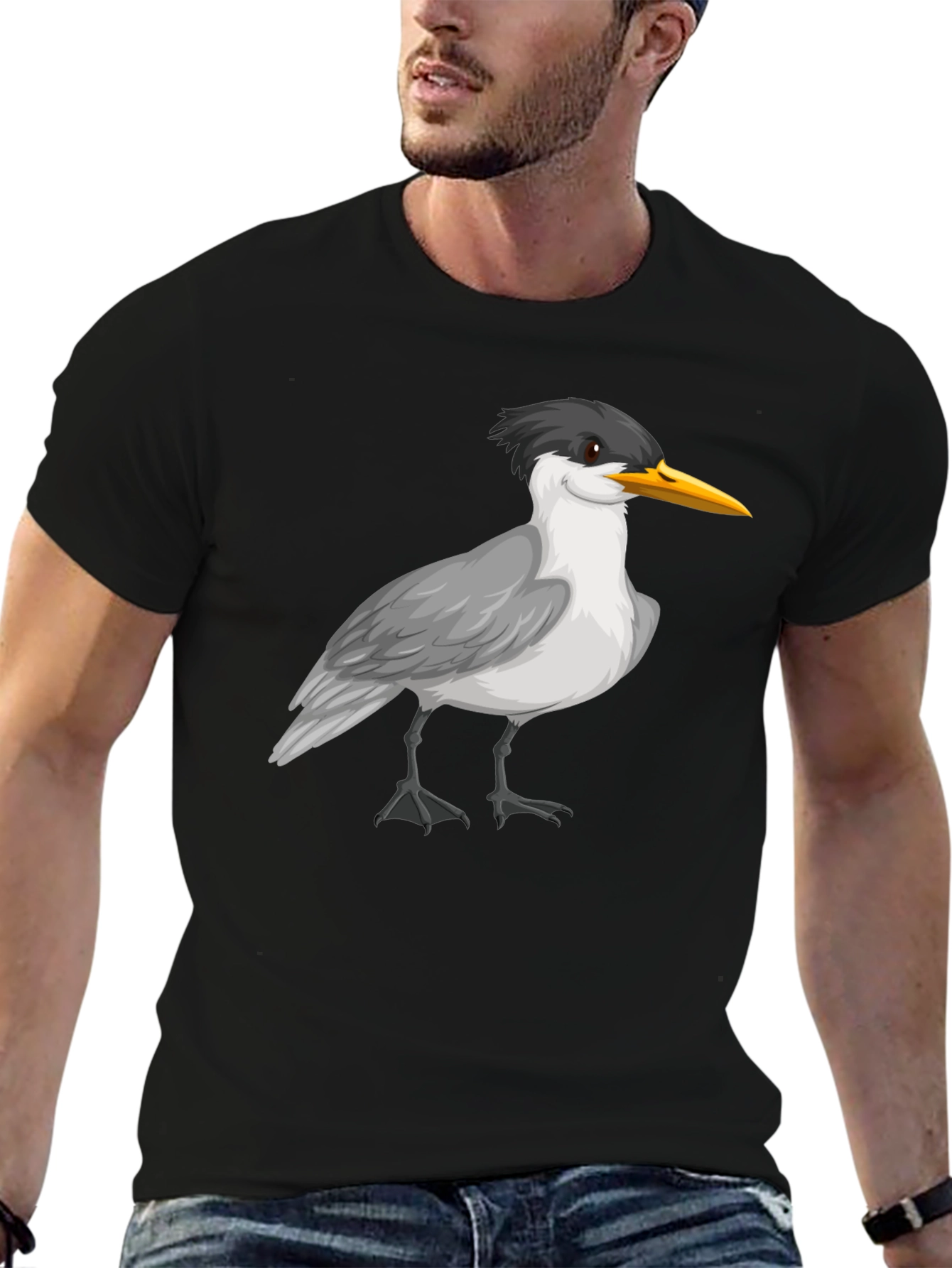 Bird Graphic Black T-Shirt