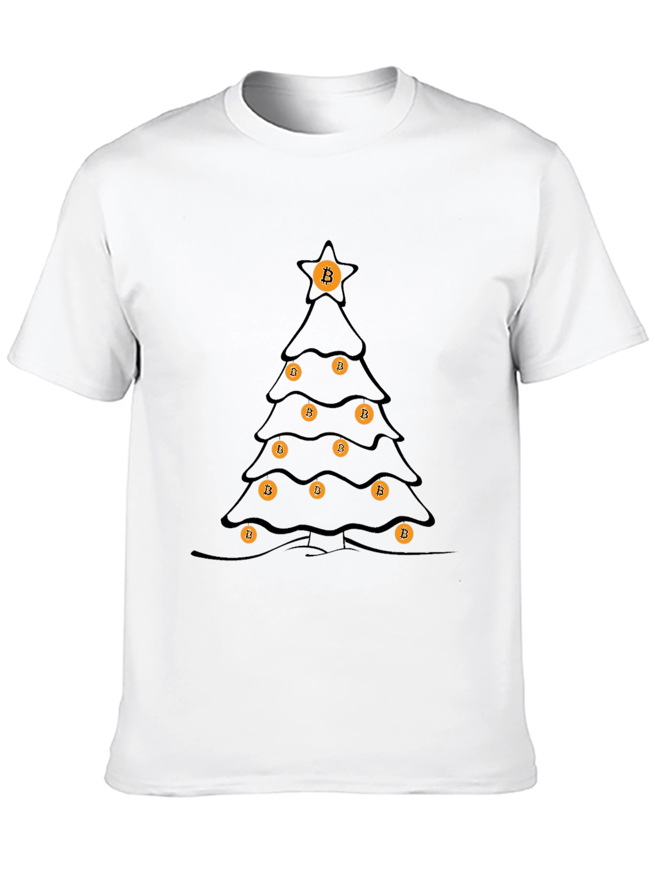 Bitcoin Christmas Tree T-Shirt - Crypto Holiday Tee
