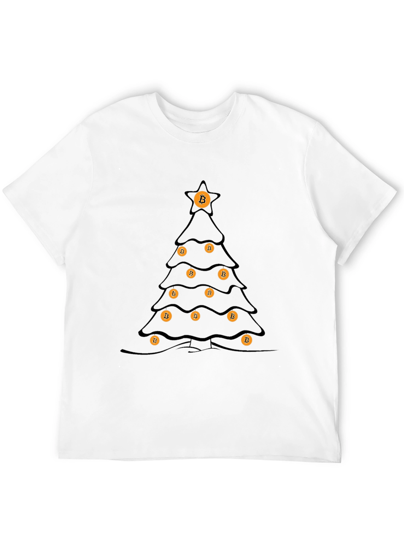 Bitcoin Christmas Tree T-Shirt - Crypto Holiday Tee