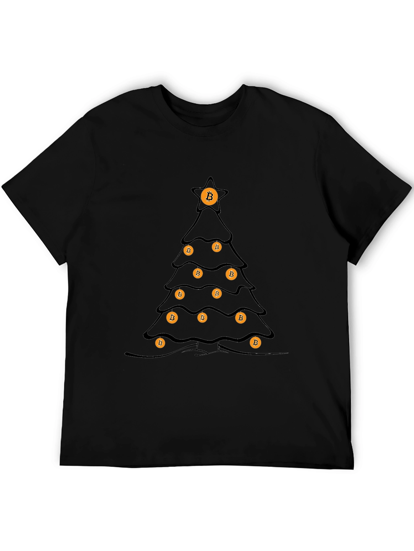 Bitcoin Christmas Tree T-Shirt - Crypto Holiday Tee
