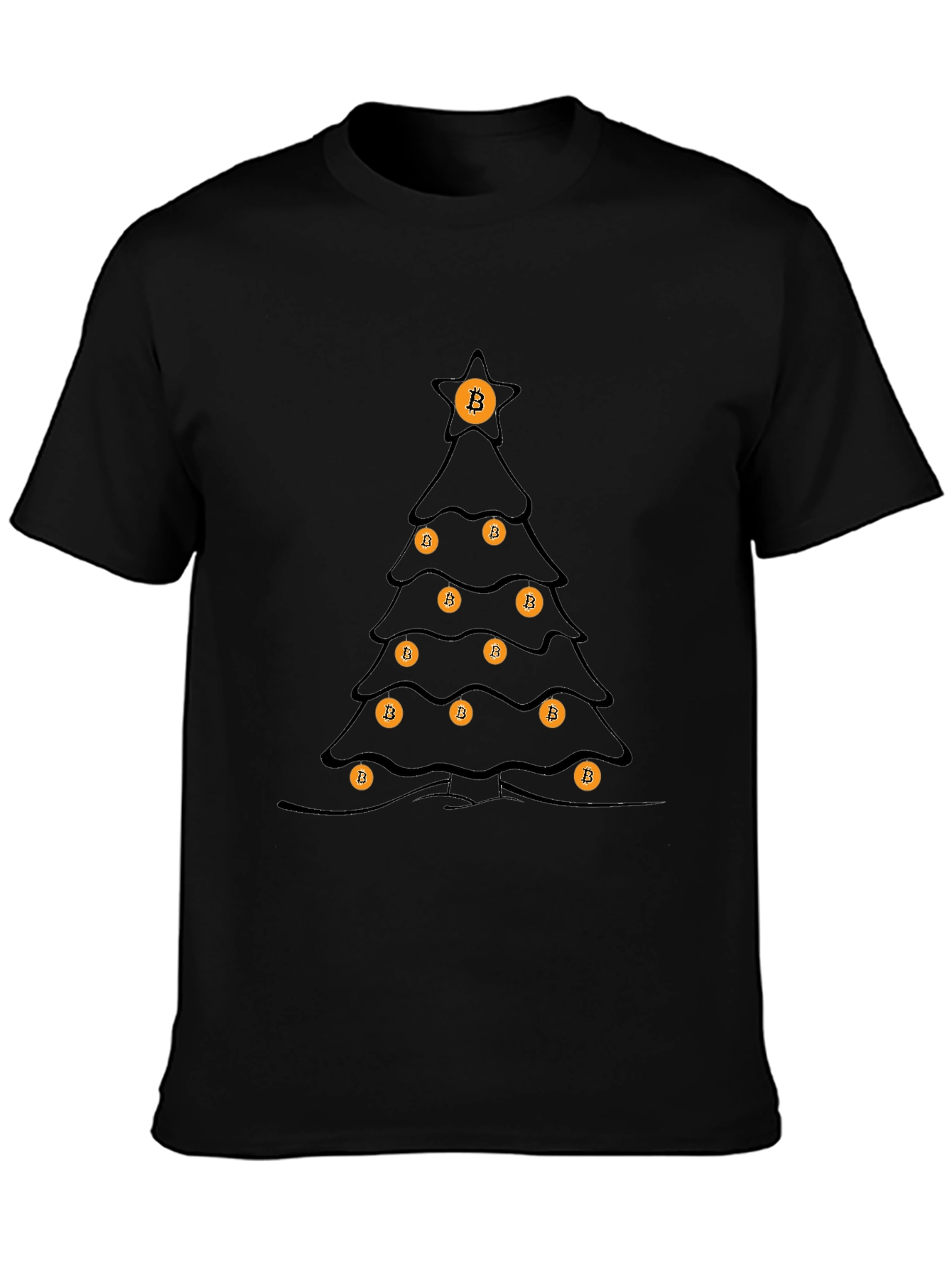 Bitcoin Christmas Tree T-Shirt - Crypto Holiday Tee