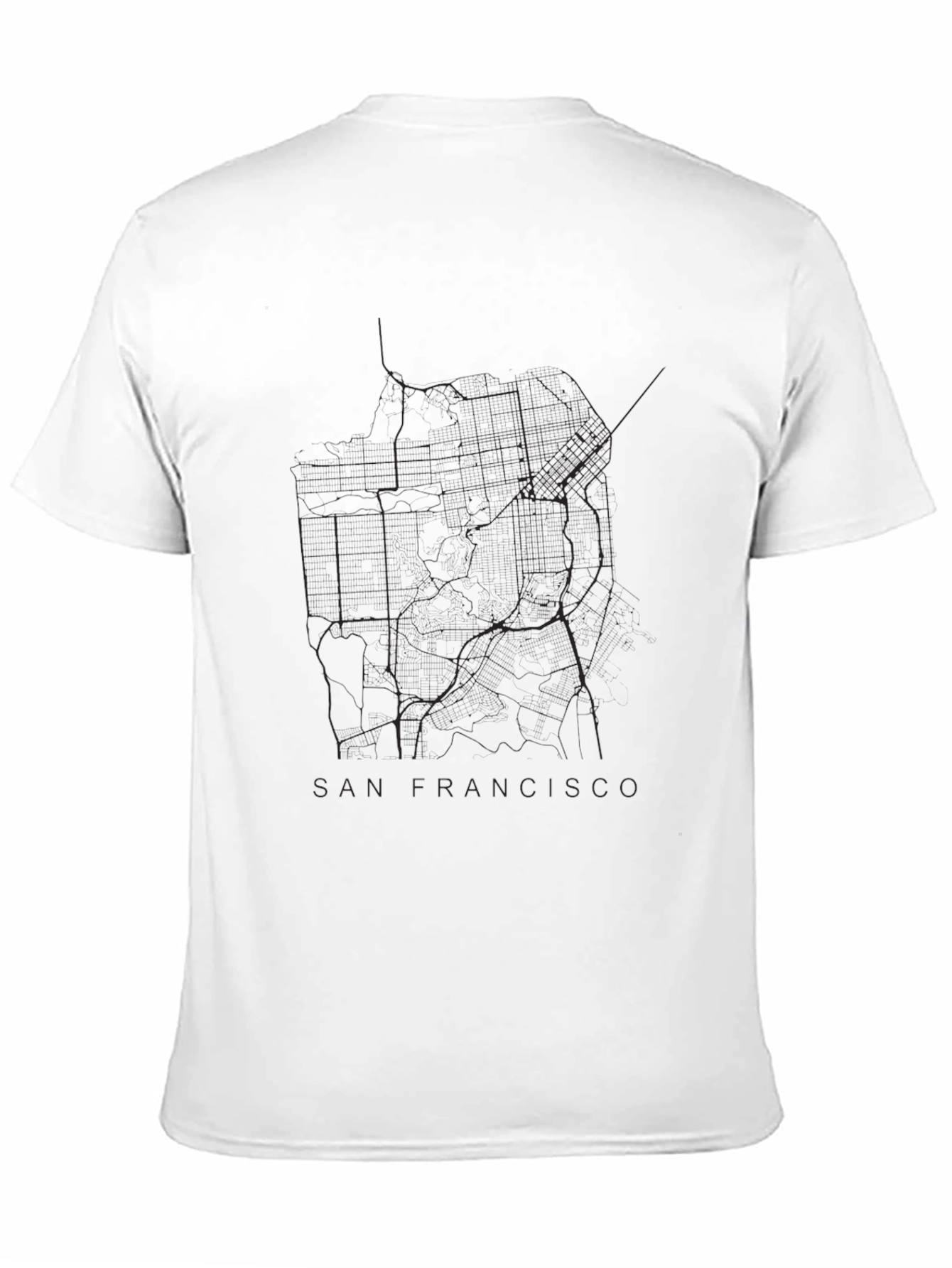 San Francisco Map Graphic Tee - Black