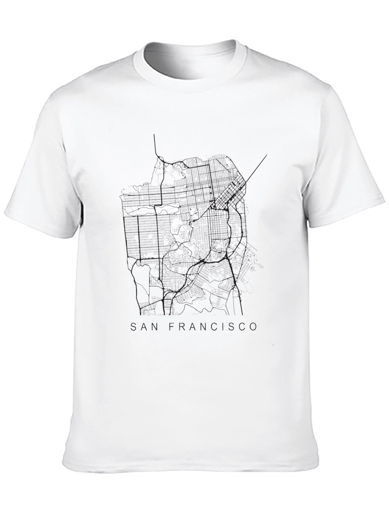 San Francisco Map Graphic Tee - Black