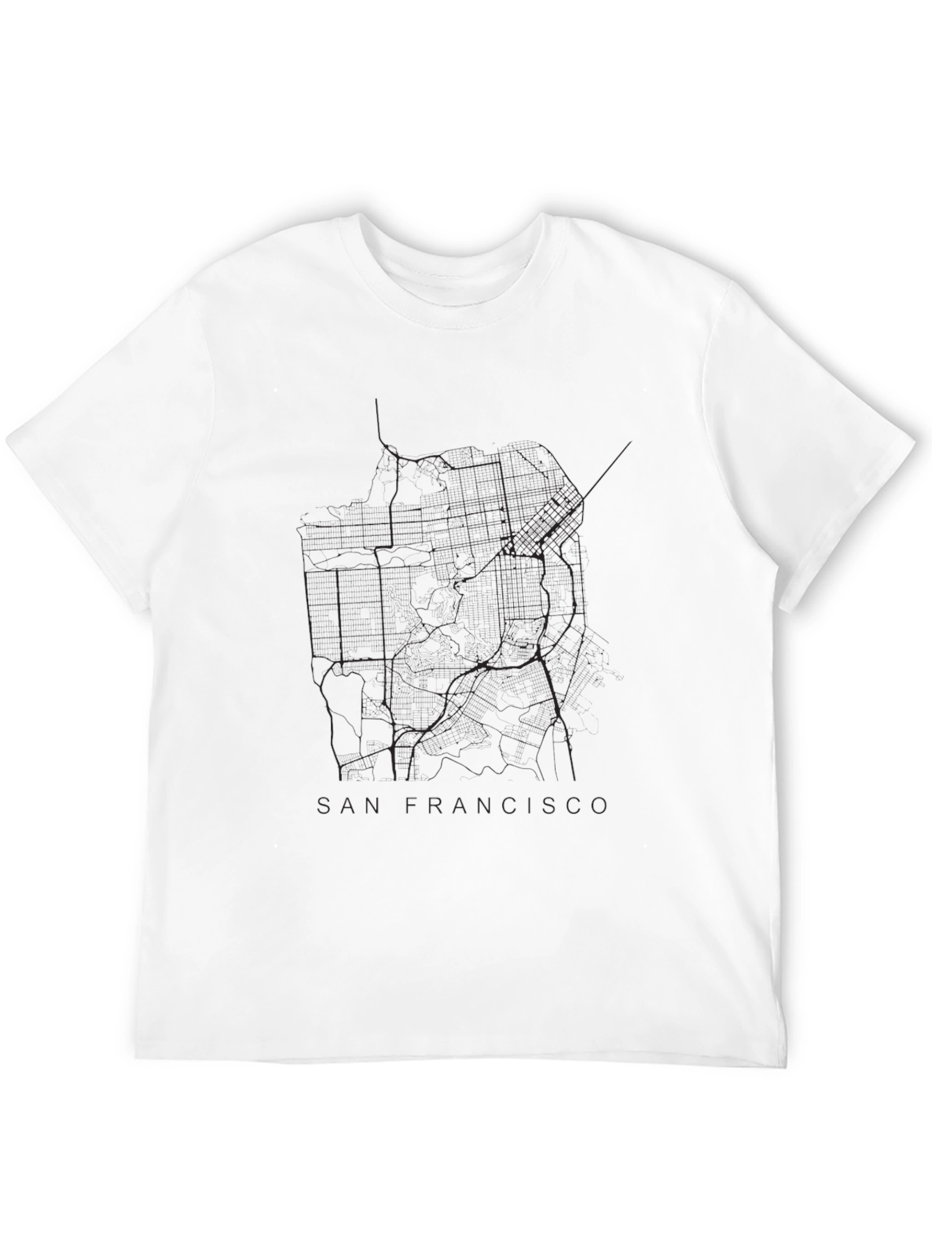 San Francisco Map Graphic Tee - Black