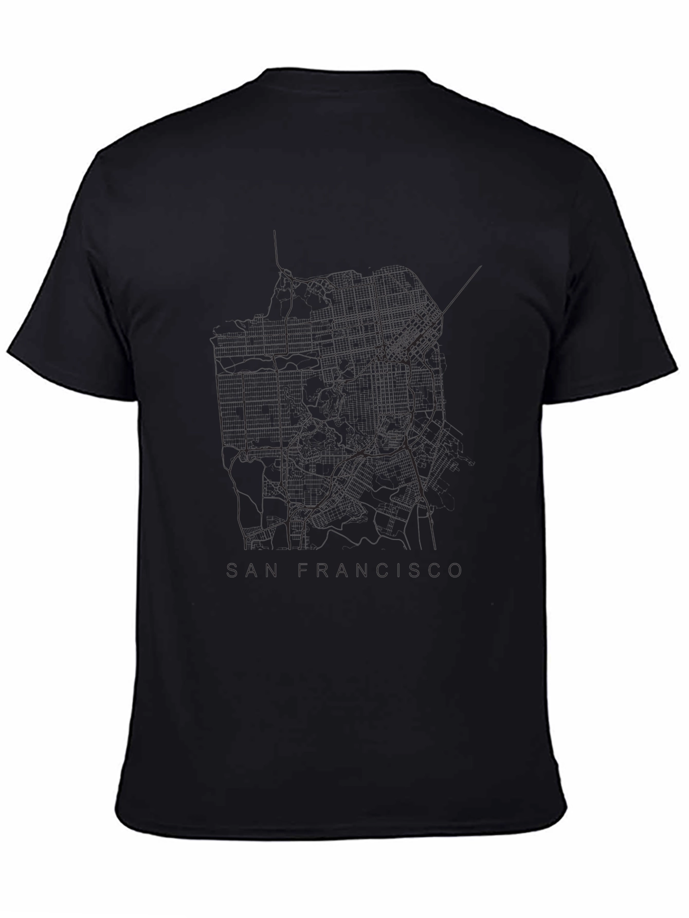San Francisco Map Graphic Tee - Black