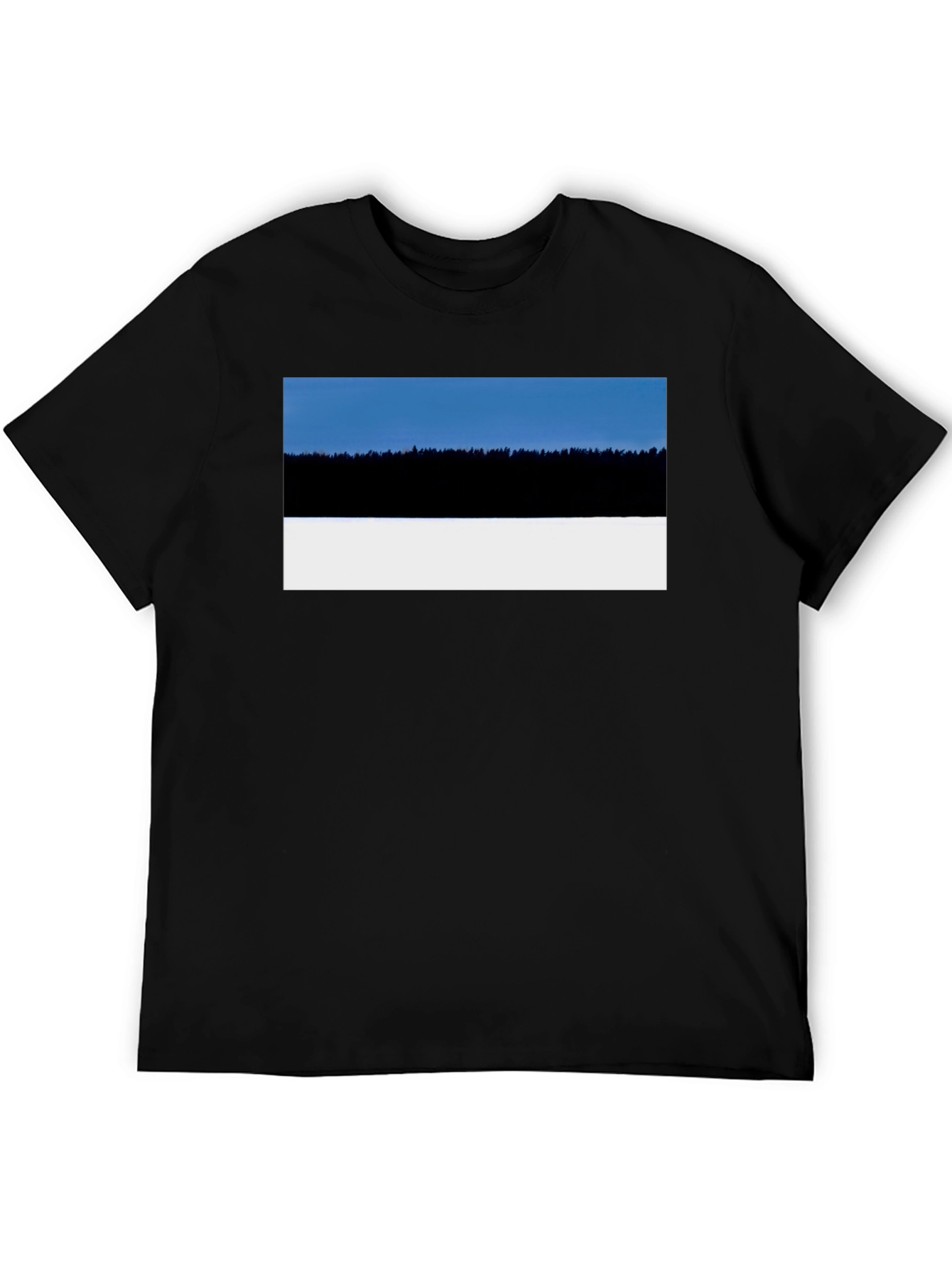 Estonia Landscape T-Shirt - Black