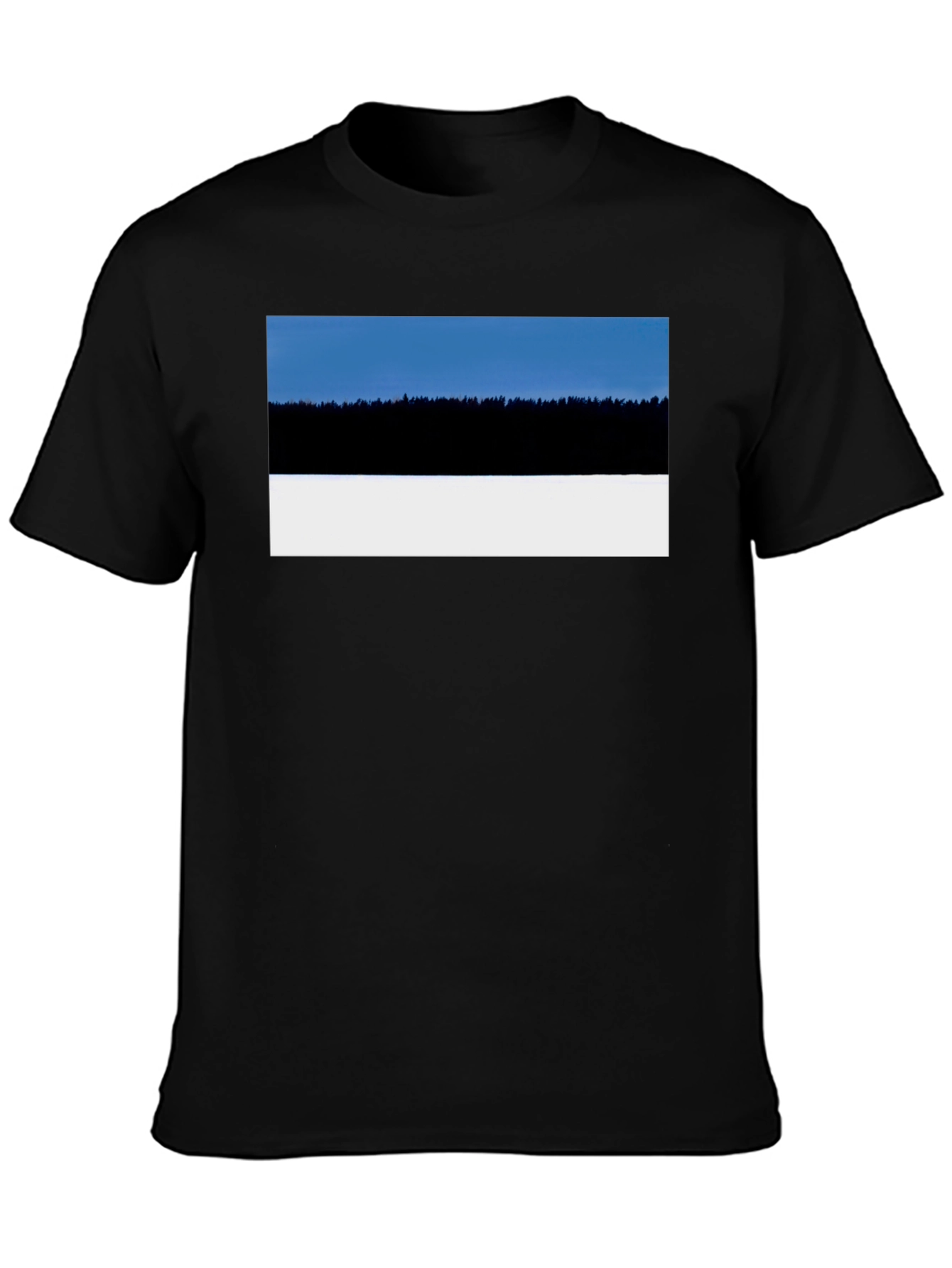 Estonia Landscape T-Shirt - Black