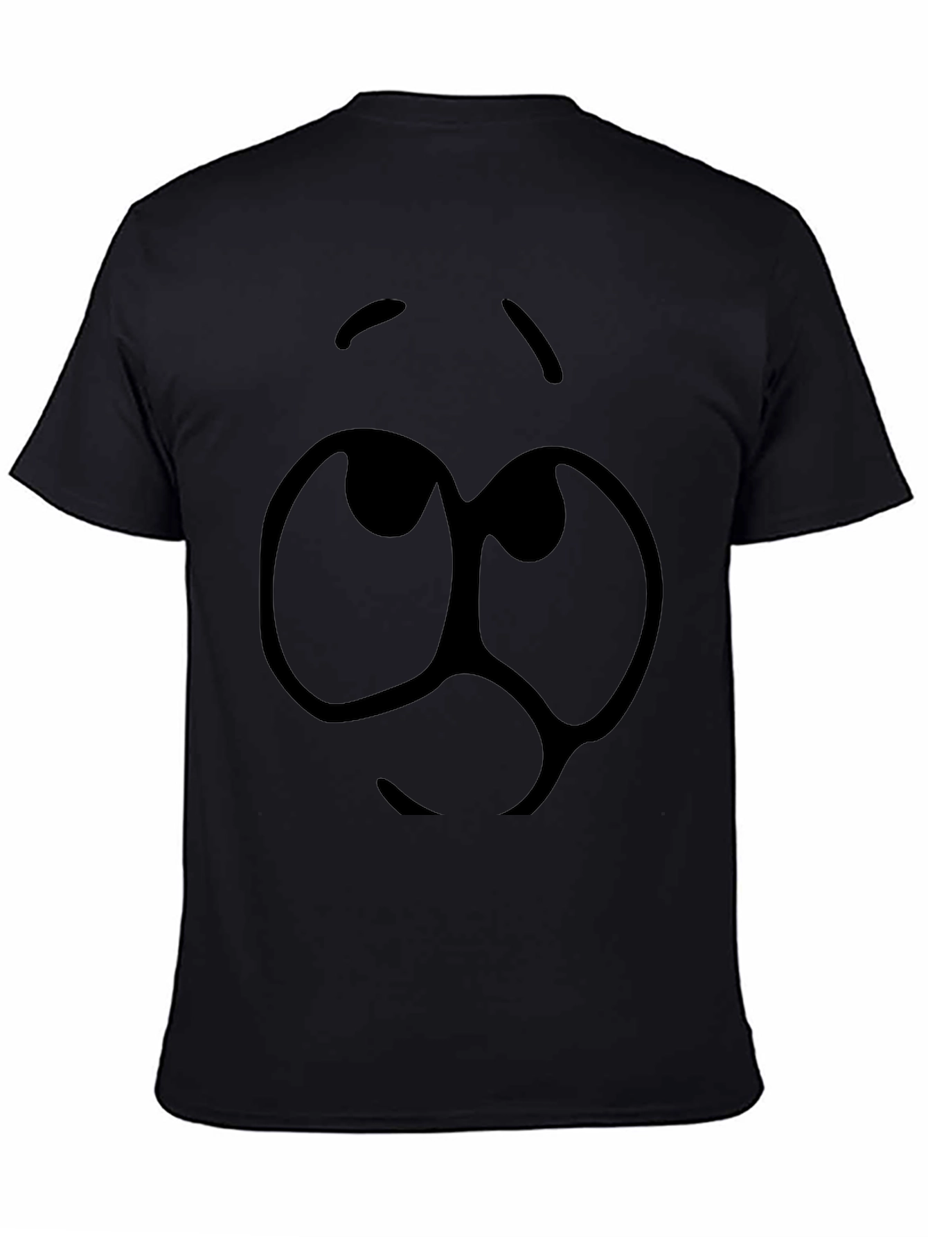 Cartoon Face Black T-Shirt