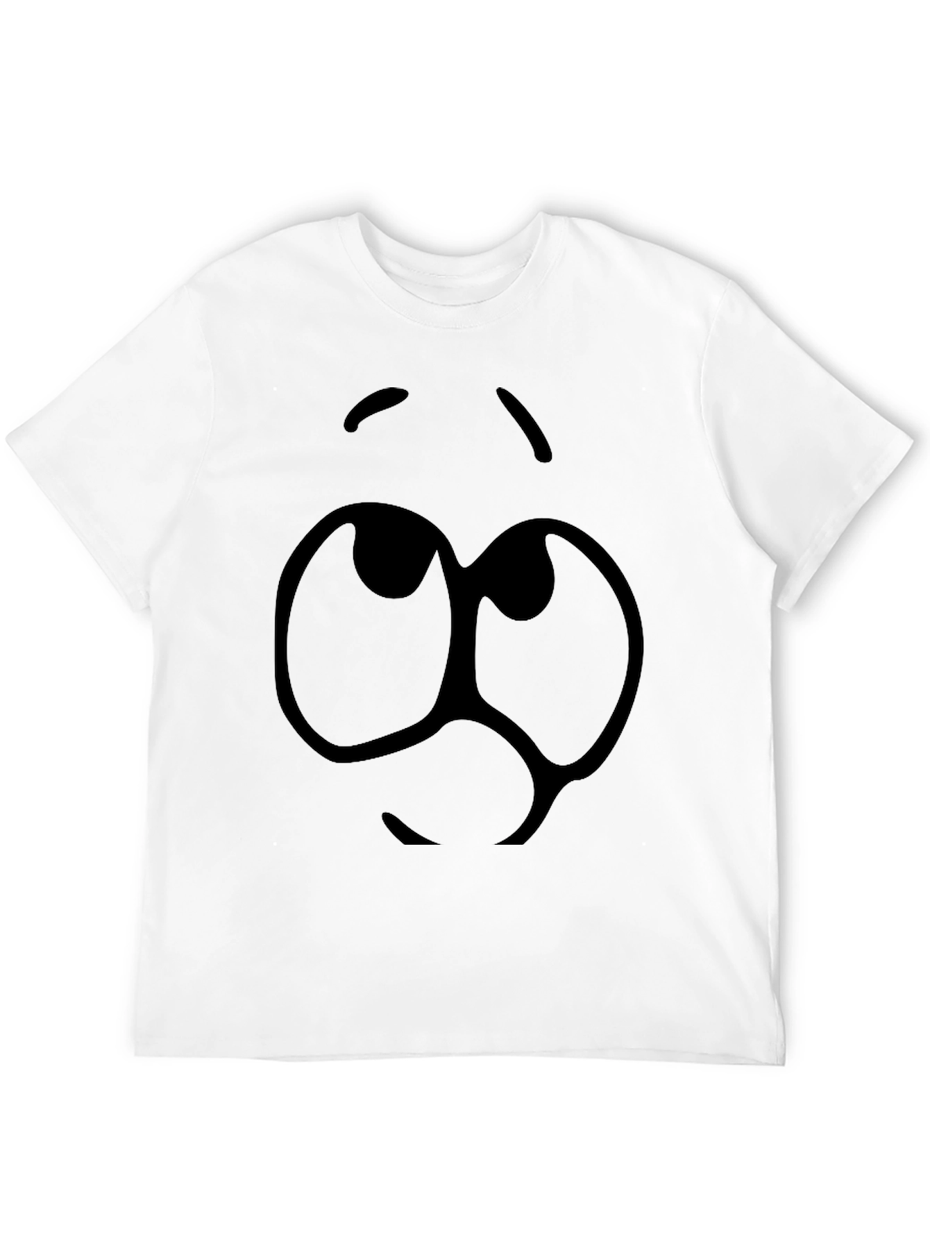 Cartoon Face Black T-Shirt