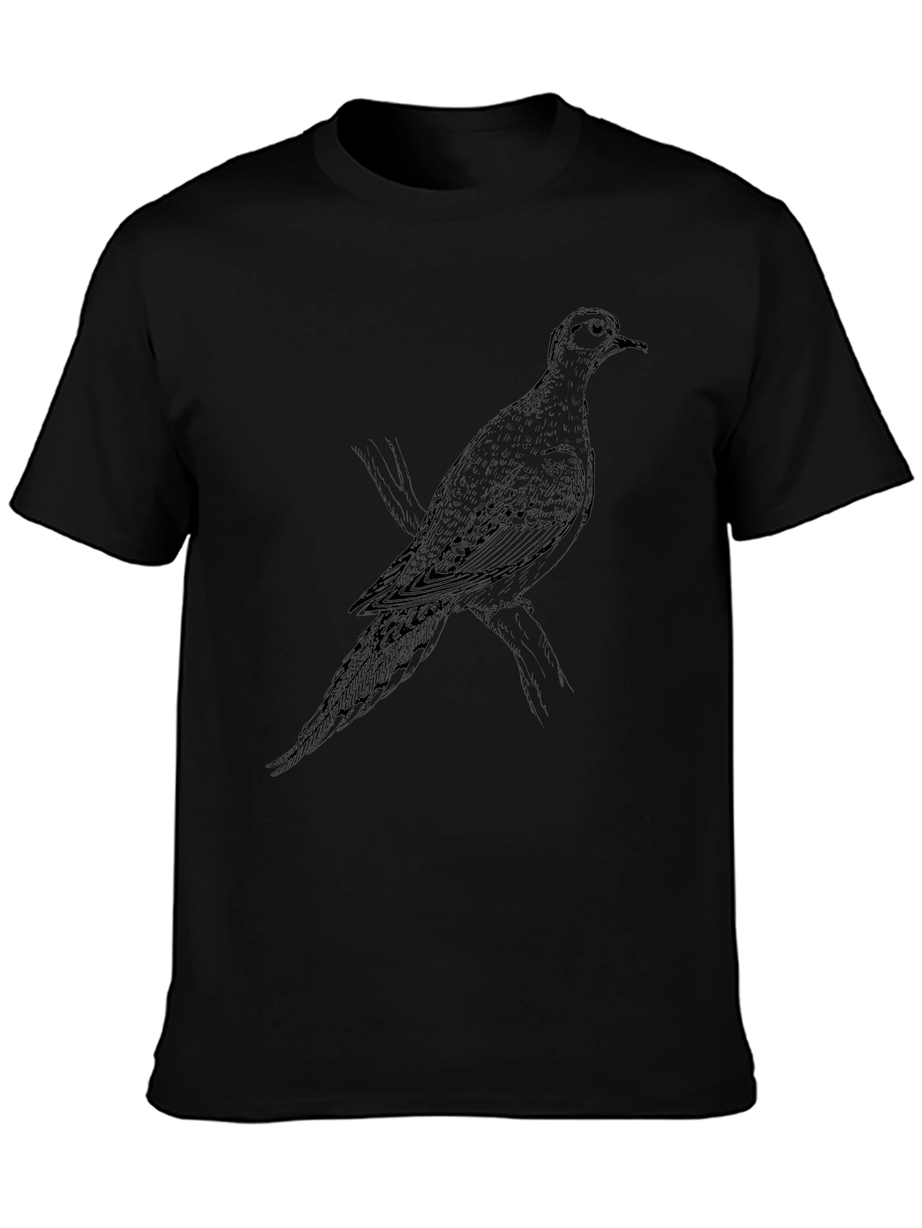 Bird Graphic Tee - Black