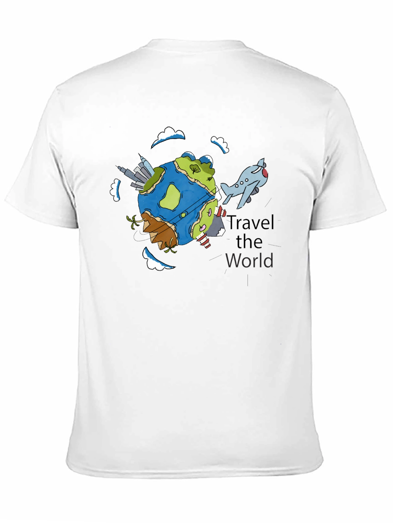 Travel the World Graphic Tee - Black