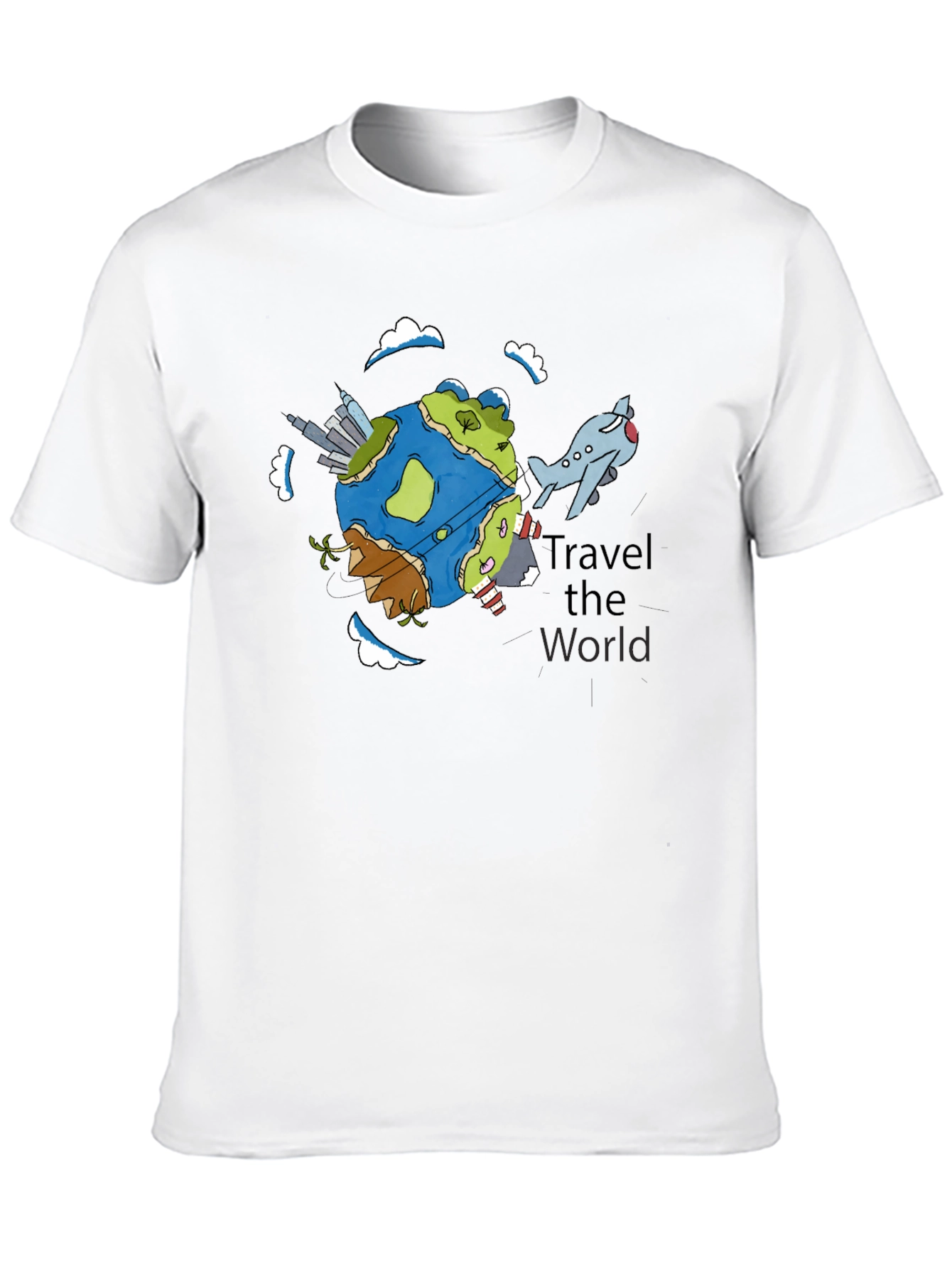 Travel the World Graphic Tee - Black