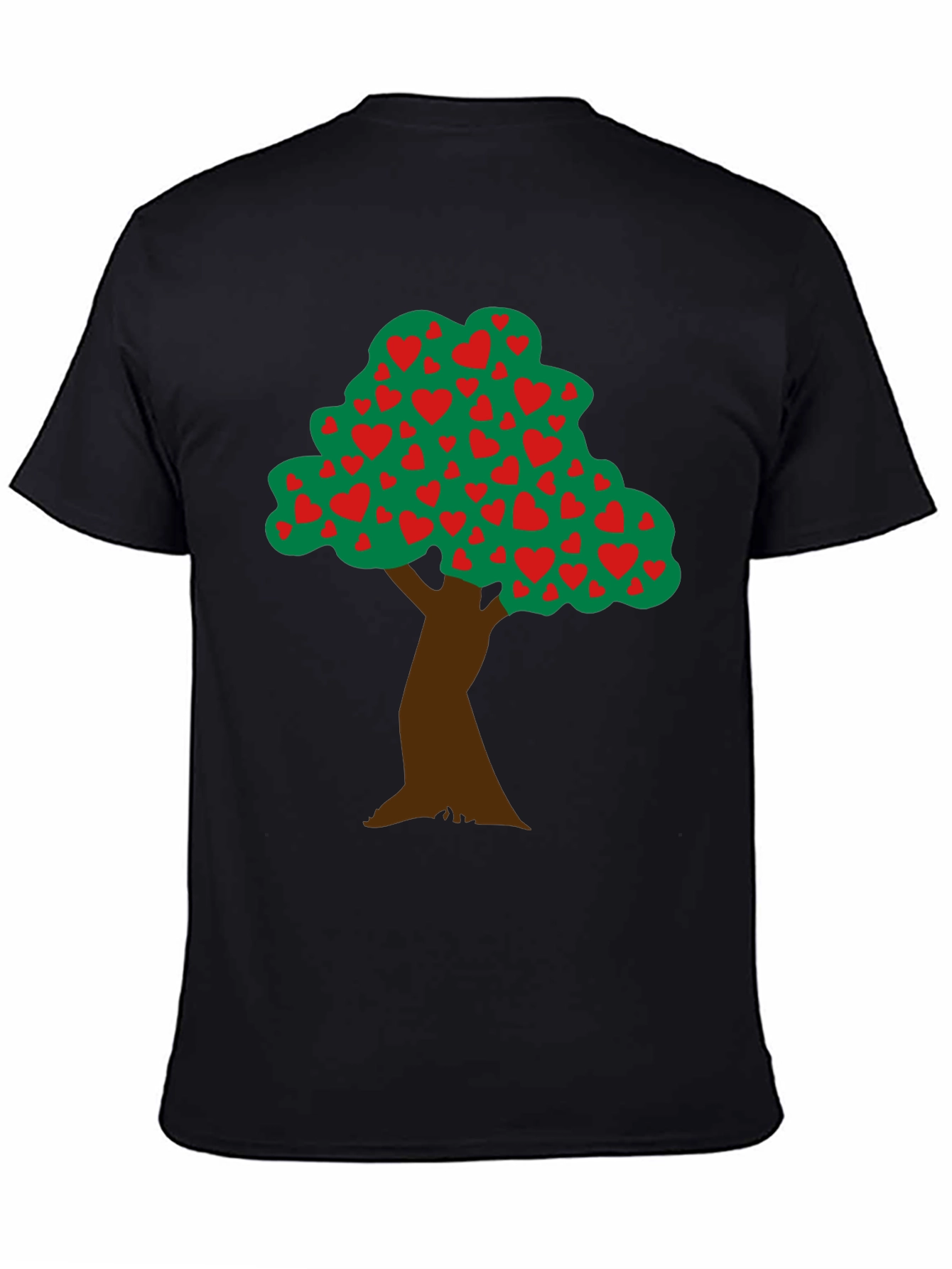 Heart Tree Graphic Tee - Black Cotton Blend