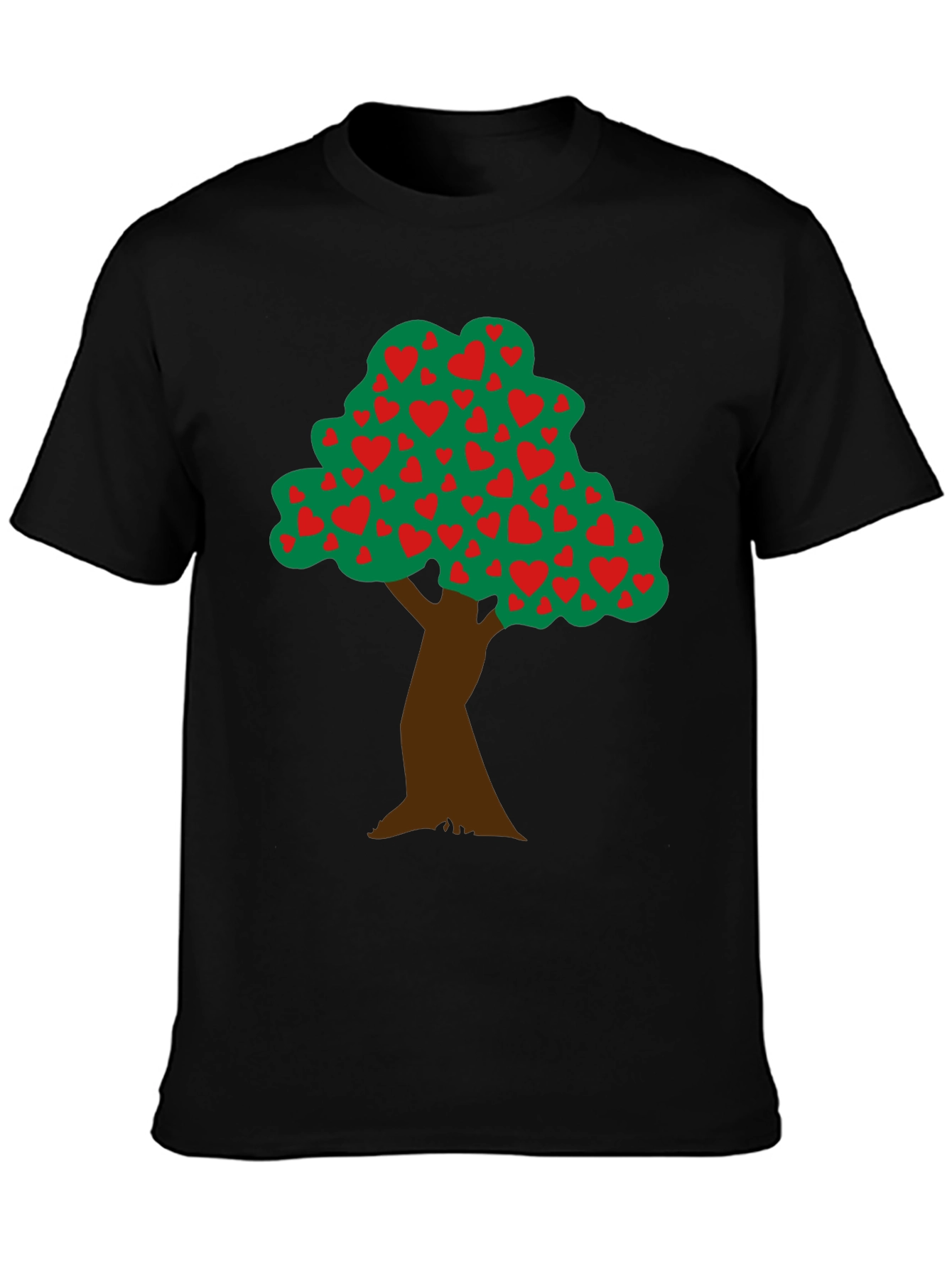 Heart Tree Graphic Tee - Black Cotton Blend