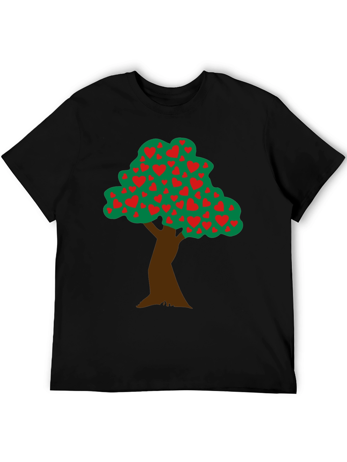 Heart Tree Graphic Tee - Black Cotton Blend