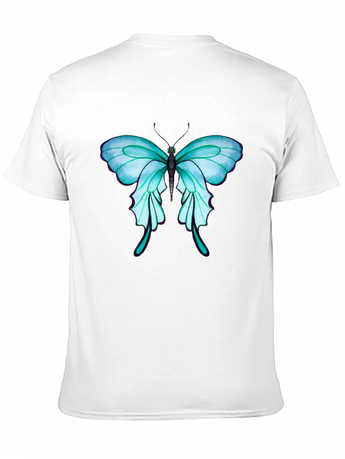 Butterfly Graphic Tee - Stylish Mens Black T-Shirt