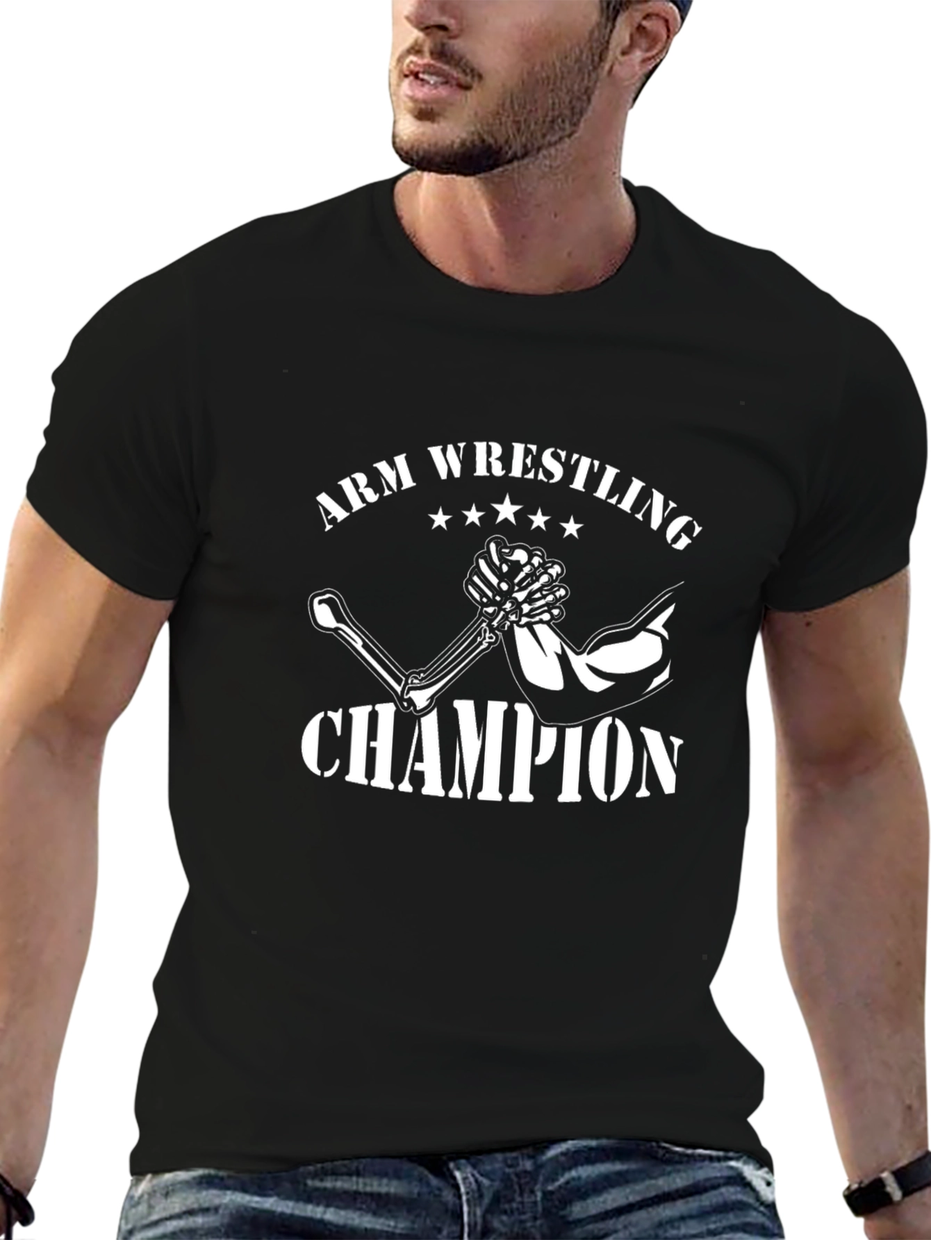 Arm Wrestling Champion Black T-Shirt