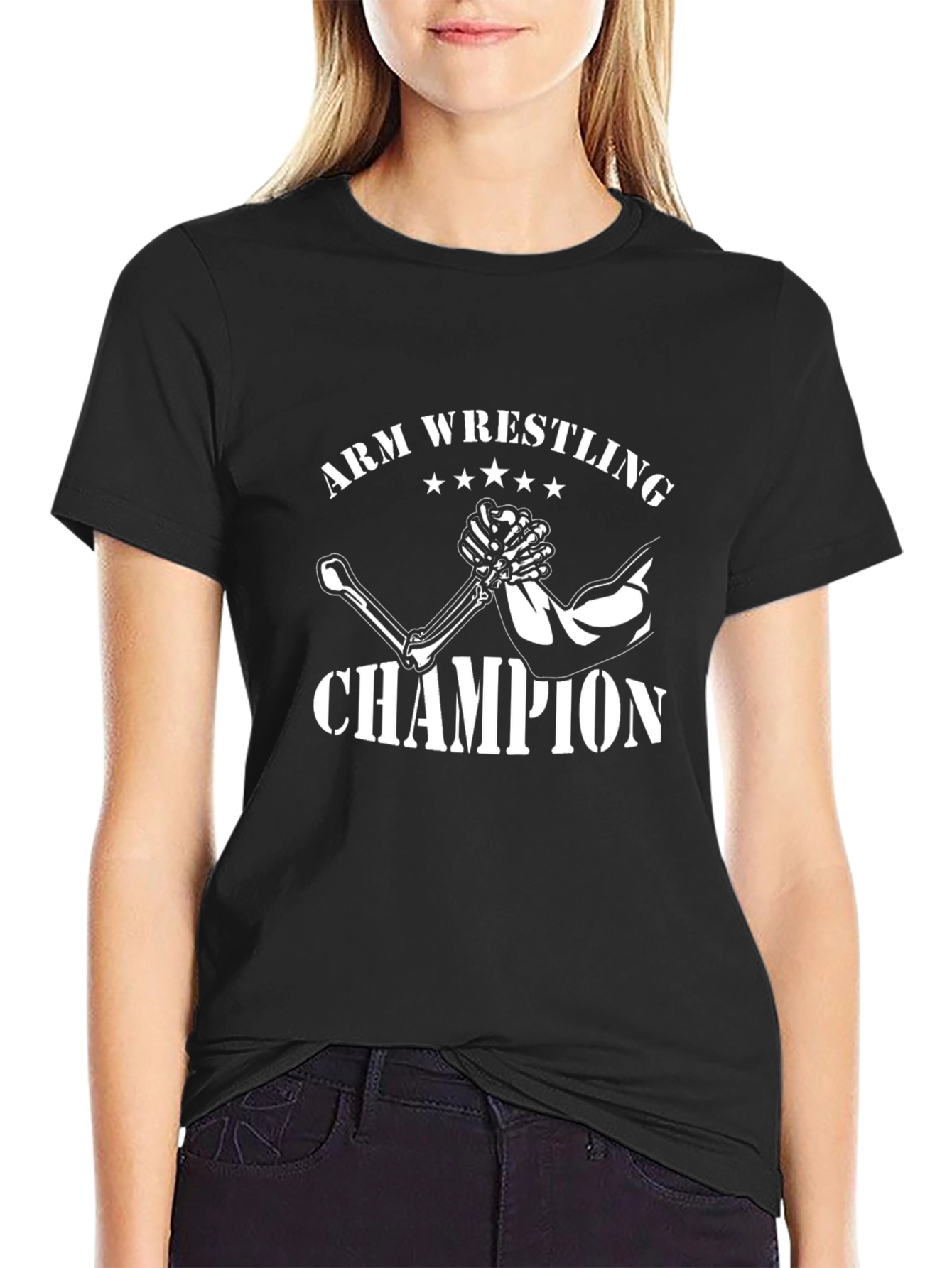 Arm Wrestling Champion Black T-Shirt