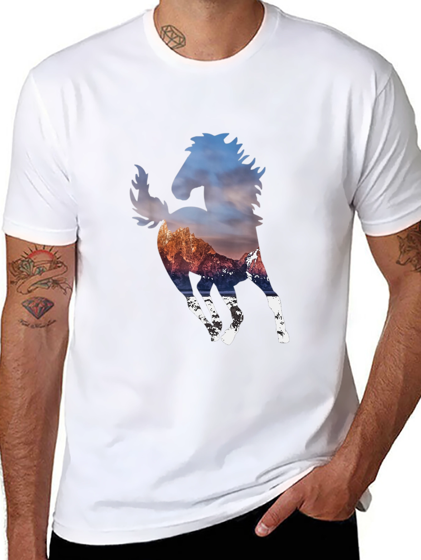 Mountain Horse Graphic Black T-Shirt