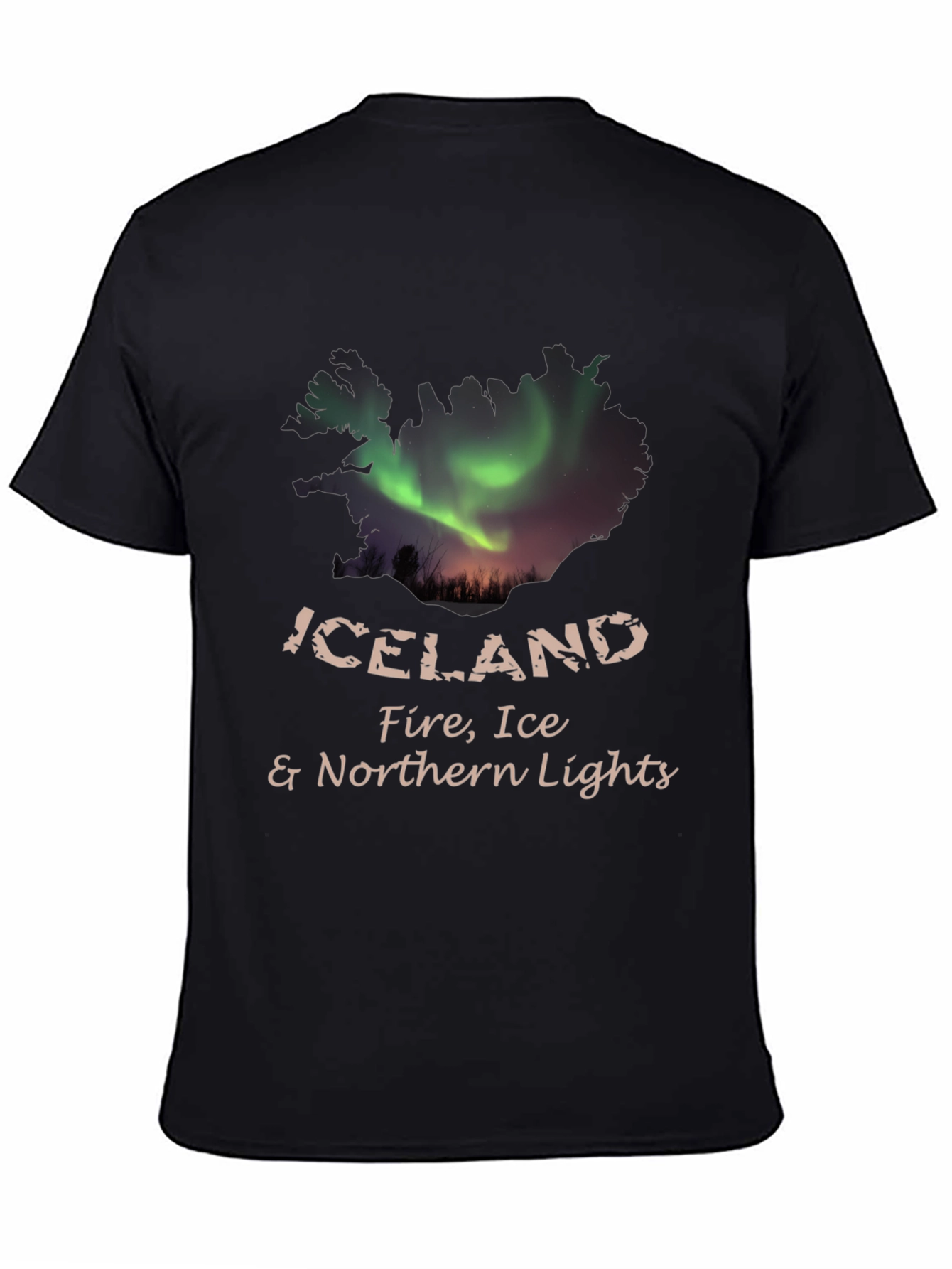 Iceland Fire Ice Northern Lights T-Shirt