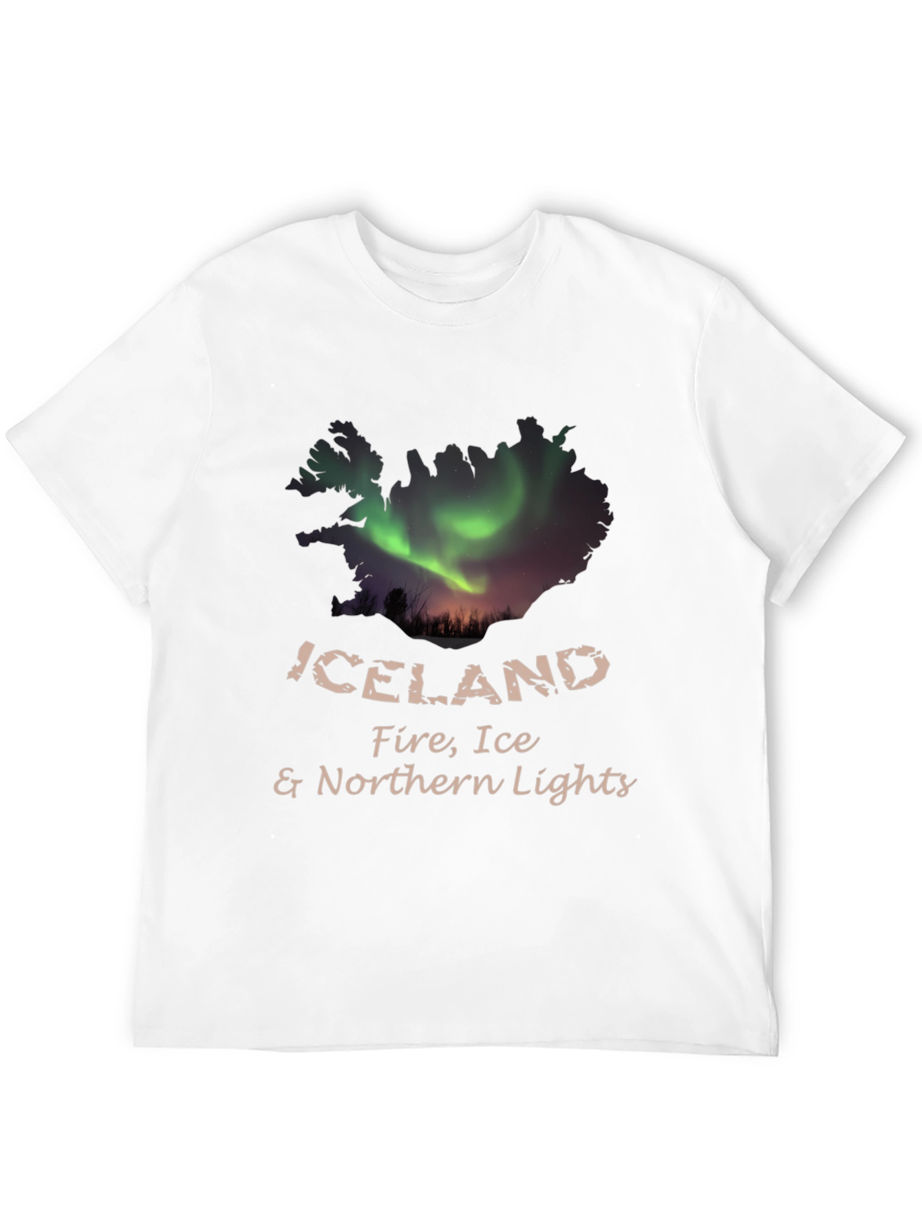 Iceland Fire Ice Northern Lights T-Shirt