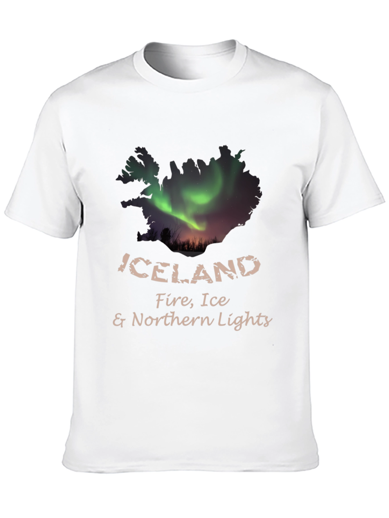 Iceland Fire Ice Northern Lights T-Shirt