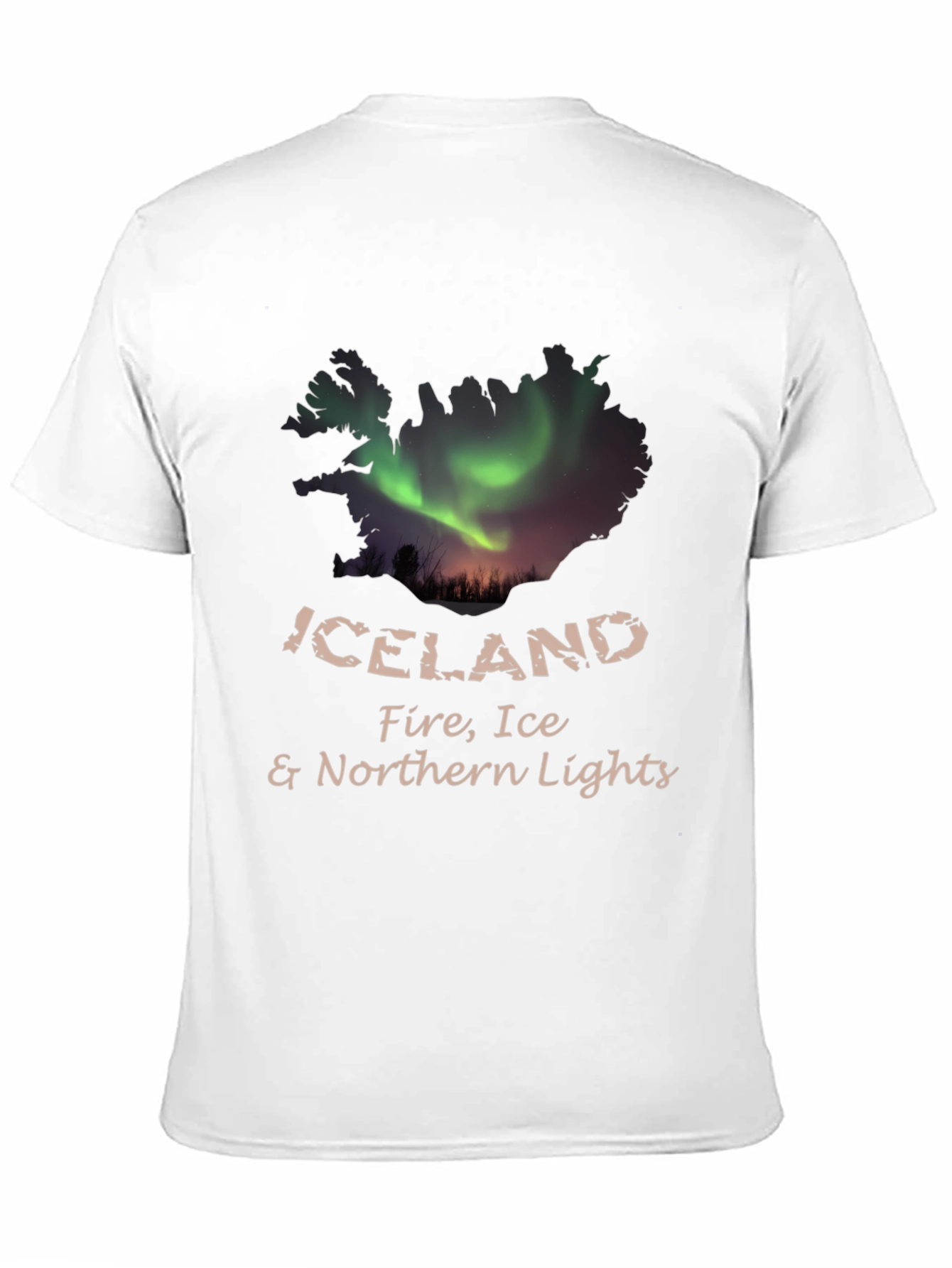 Iceland Fire Ice Northern Lights T-Shirt