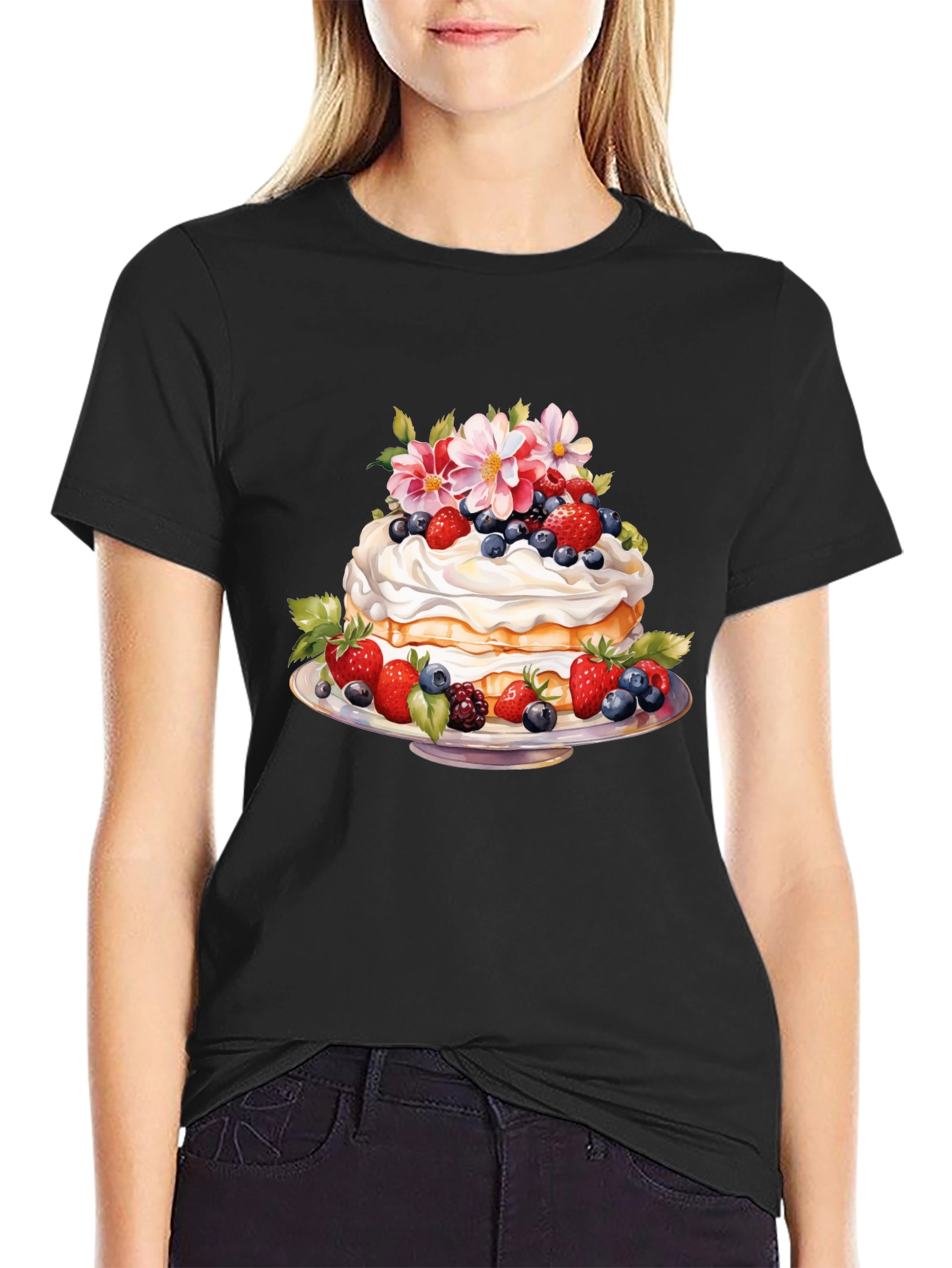 Sweet Berry Cake Graphic T-Shirt