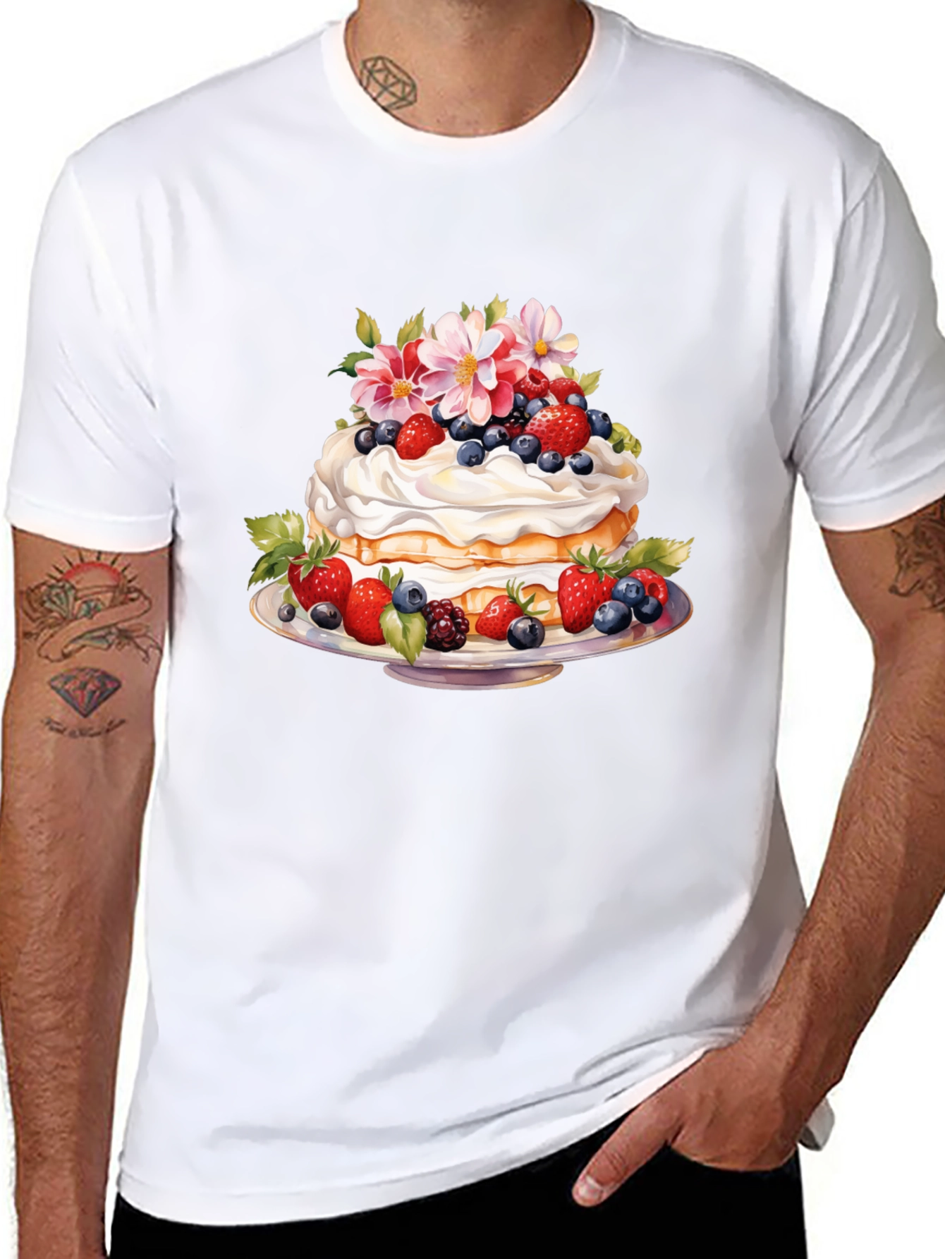 Sweet Berry Cake Graphic T-Shirt