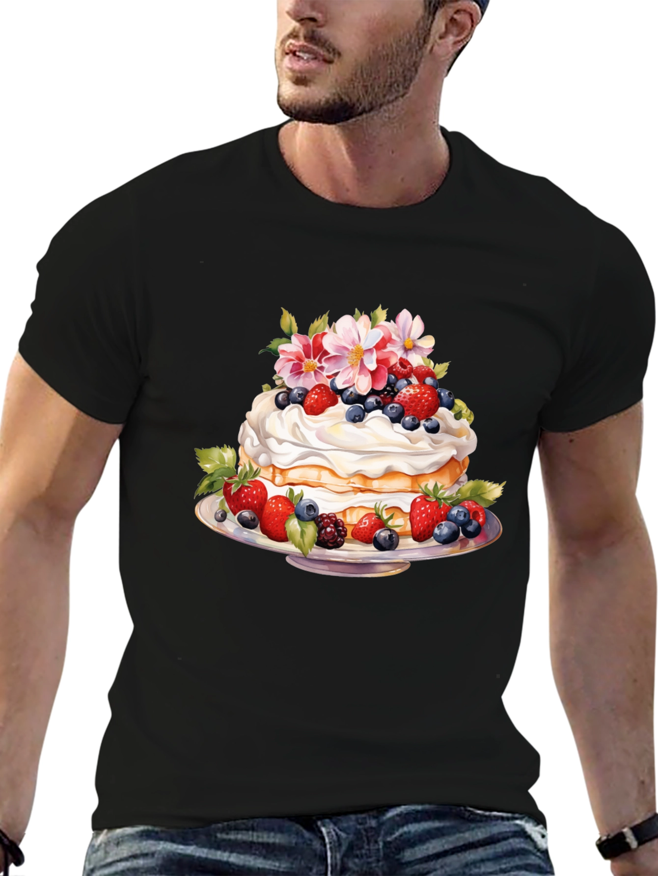 Sweet Berry Cake Graphic T-Shirt